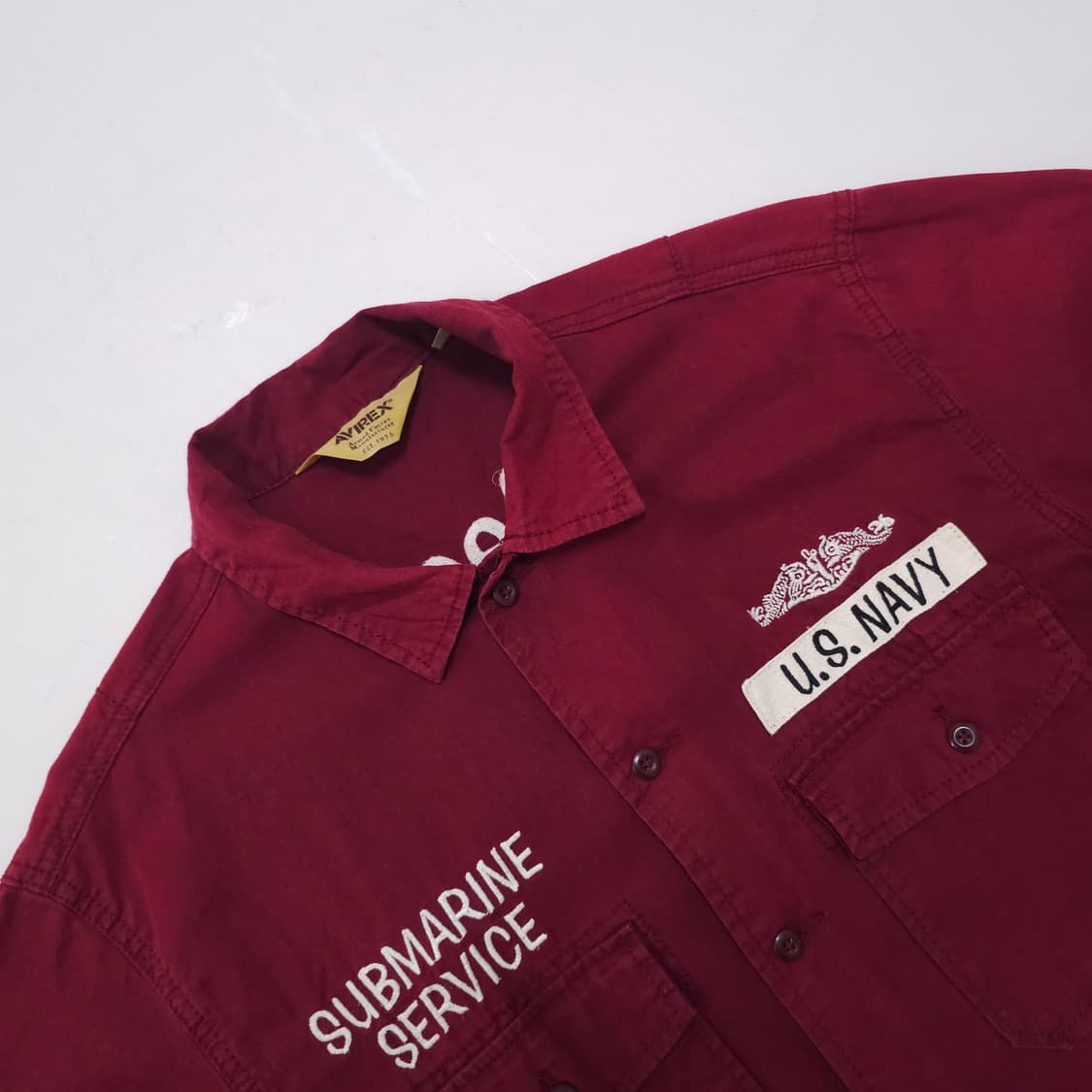 아비렉스 미해군 린넨 셔츠 상품이미지2