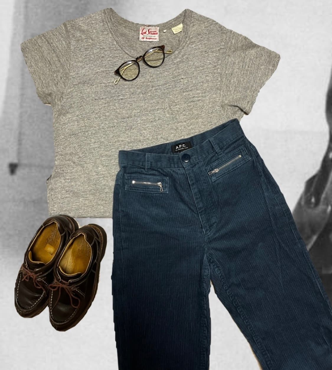A.P.C. 코듀로이 블루진 상품이미지1