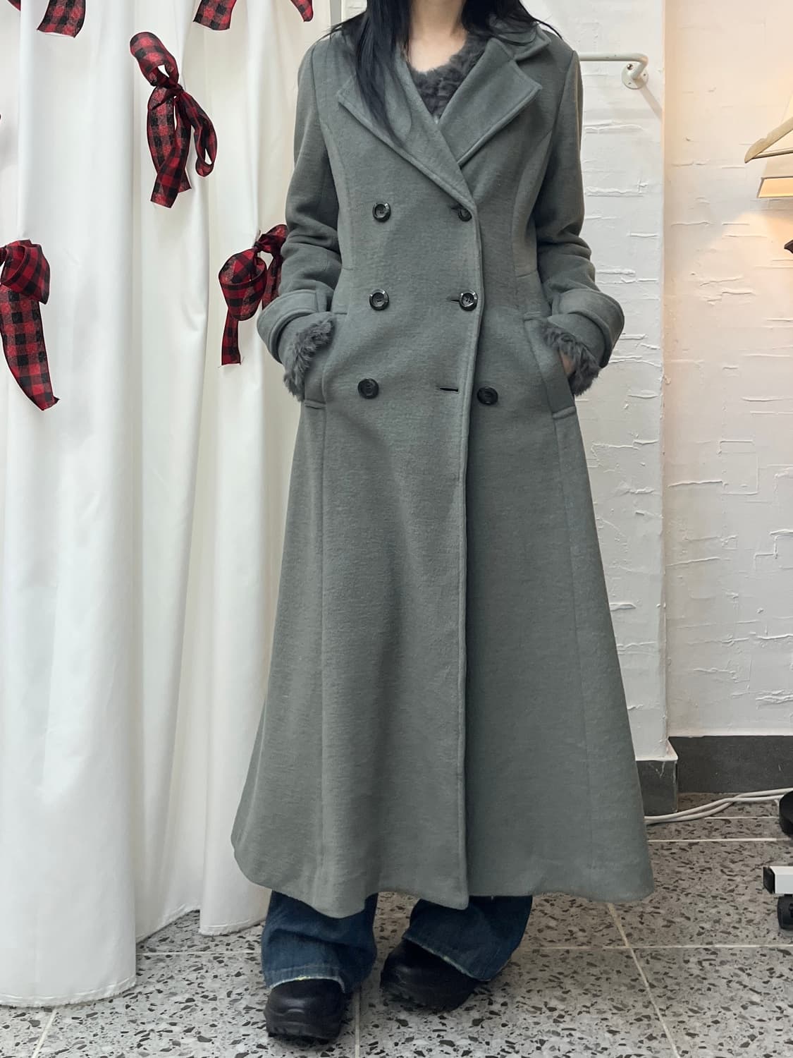Flare long coat 상품이미지2