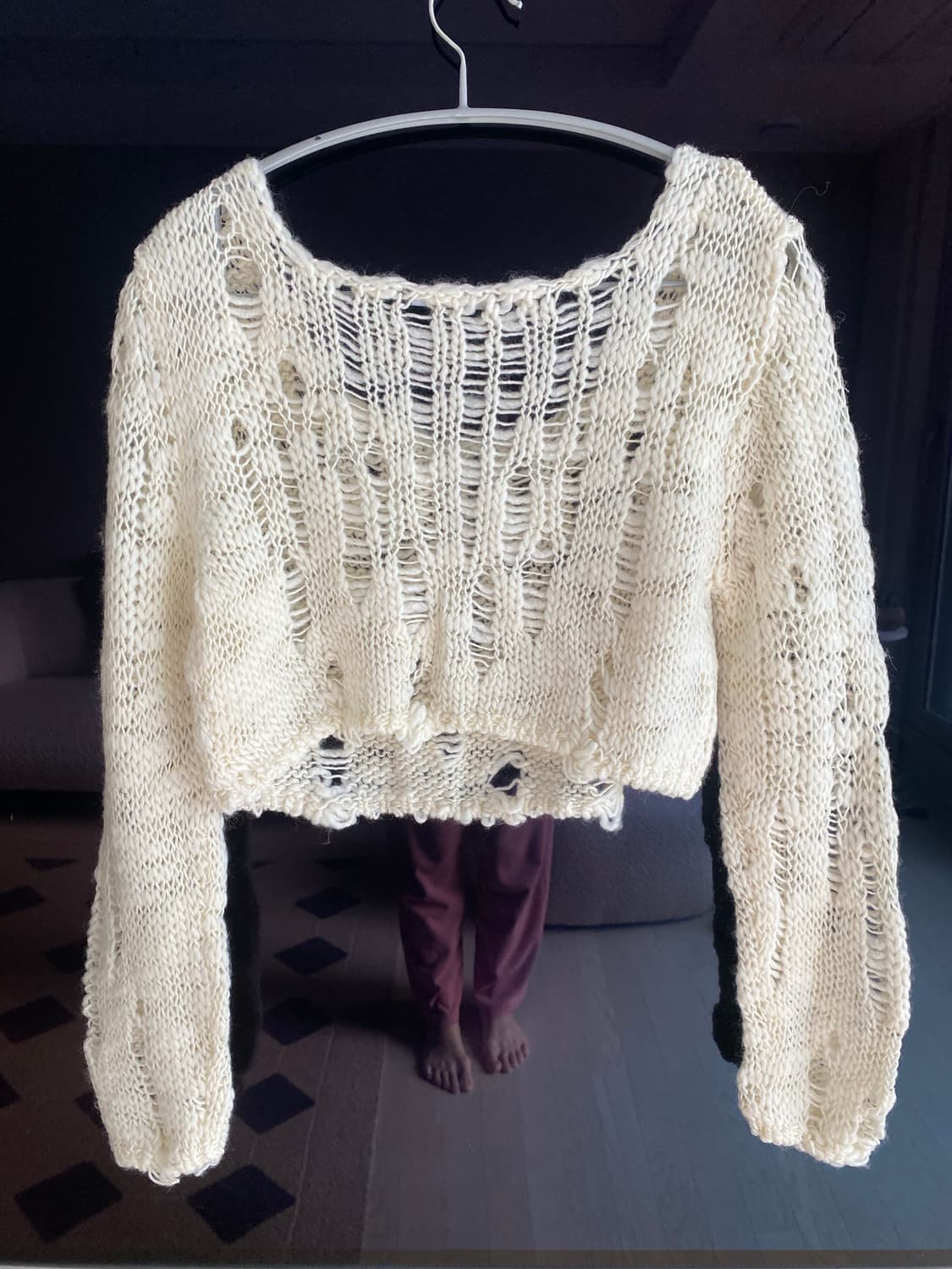 다이애그널 크롭니트 상품이미지3