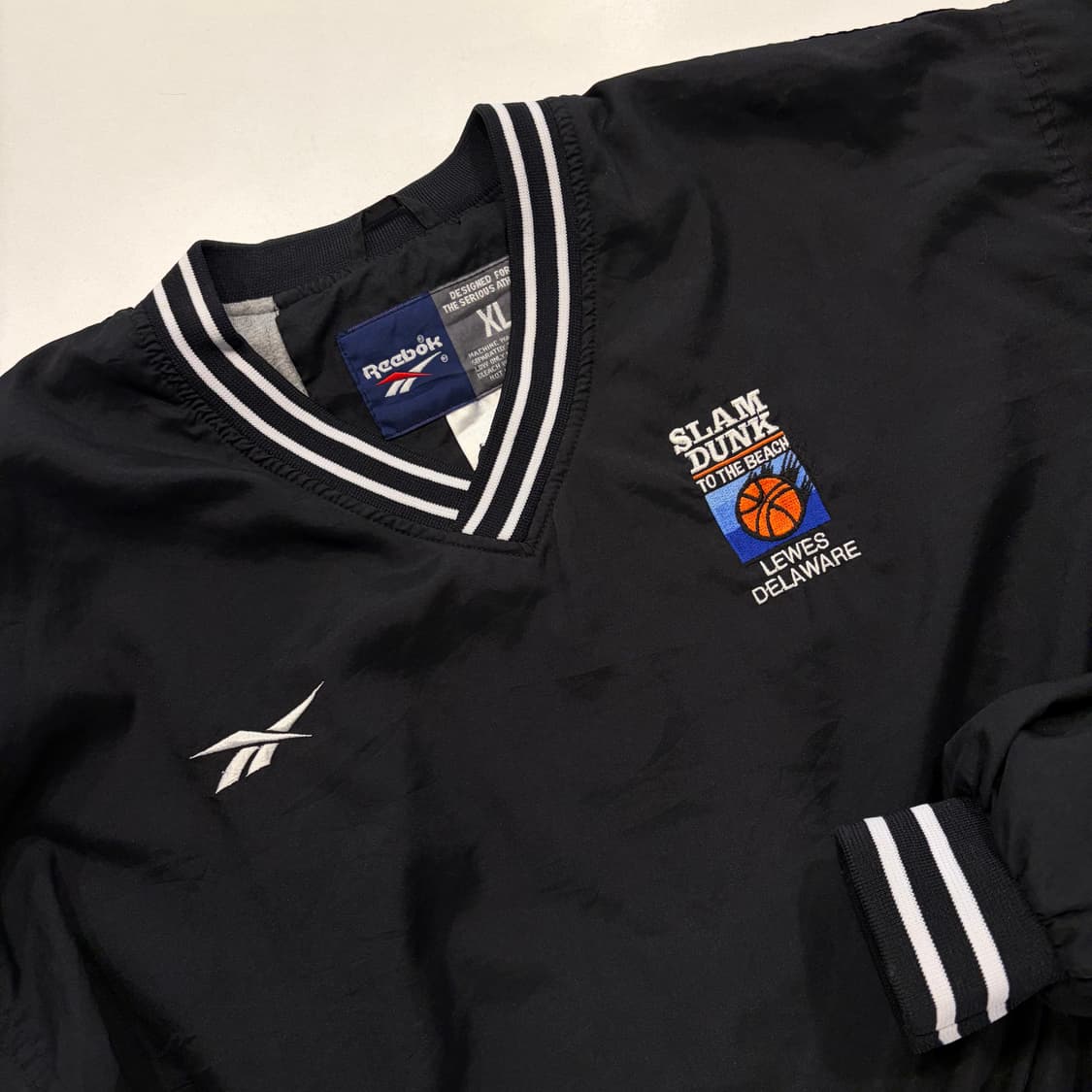 [XL] 리복 슬램덩크 웜업 맨투맨 바람막이 블랙 D888 상품이미지3