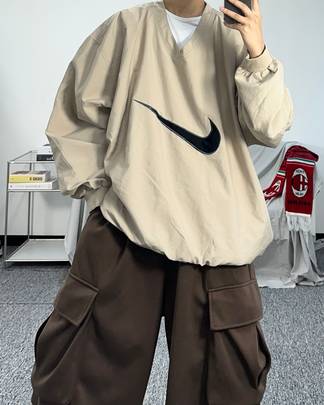 나이키 베이지 빅로고 웜업 XL 상품이미지3