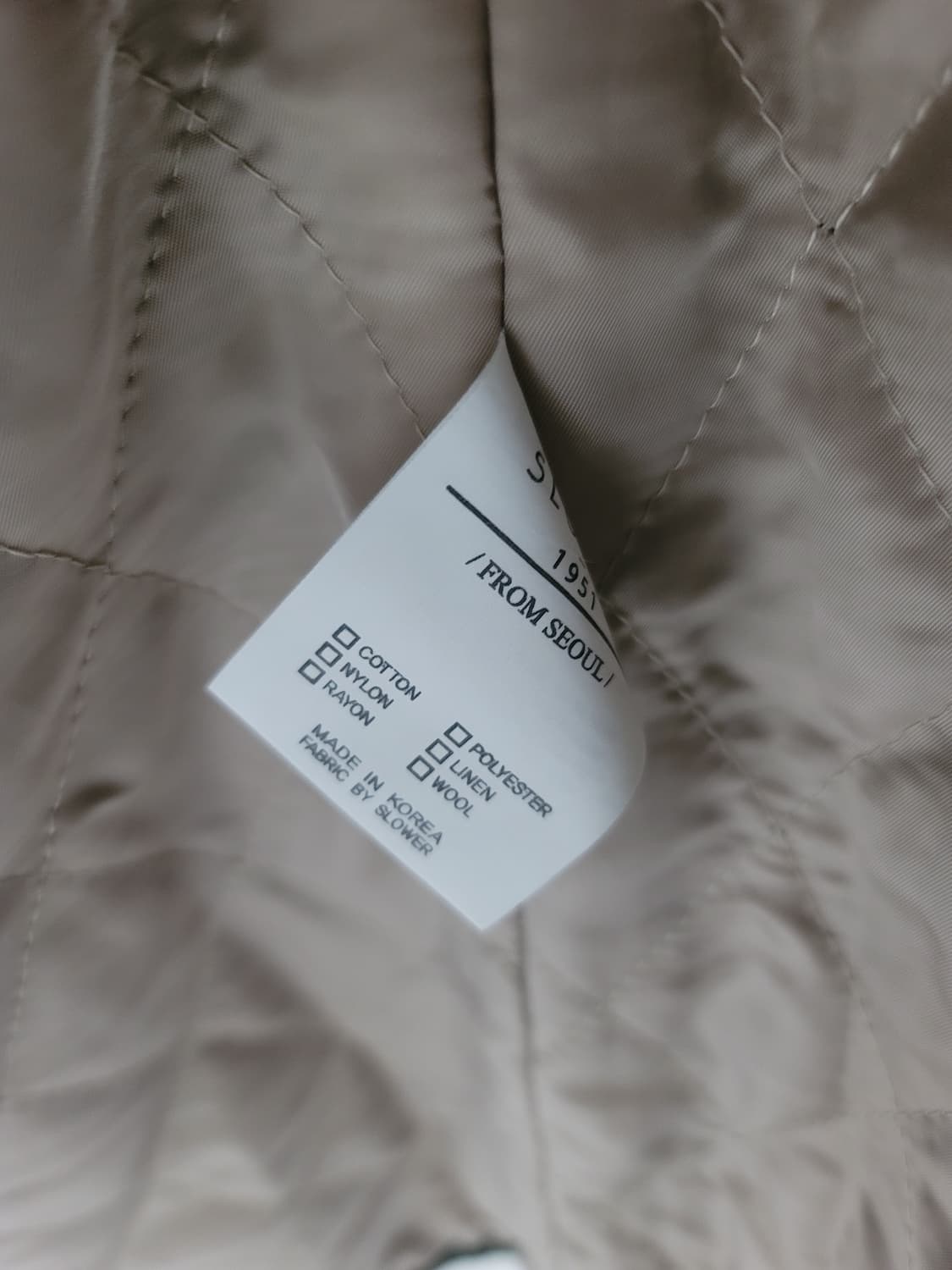 SLOWER 슬로워 울 떡볶이코트 50표기 남성 100정사이즈 상태굿 상품이미지6