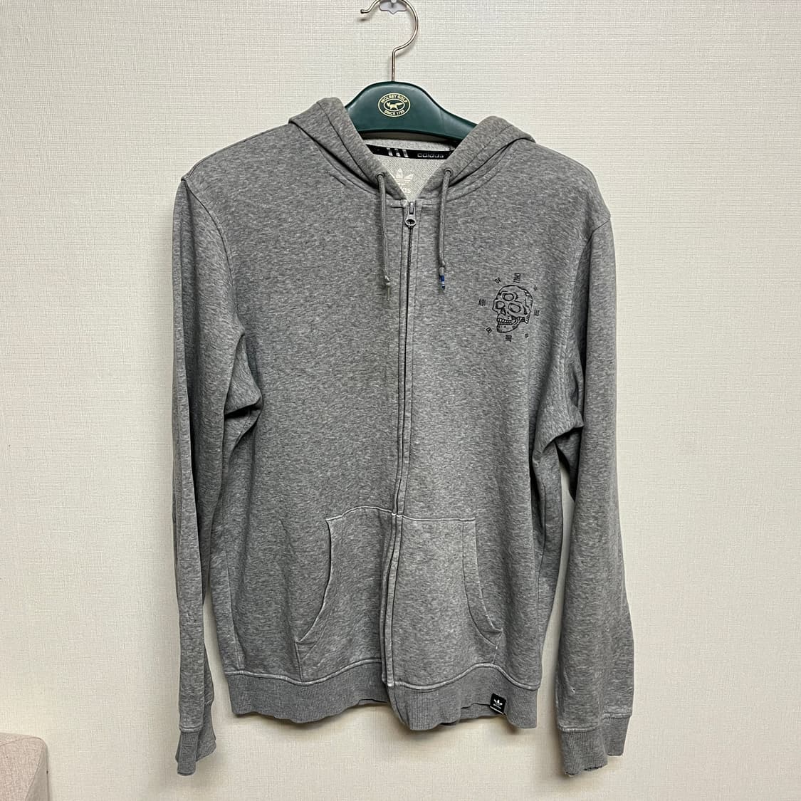 (2XL 작게나옴) 아디다스 약기모 스컬 프린팅 후드집업 상품이미지1