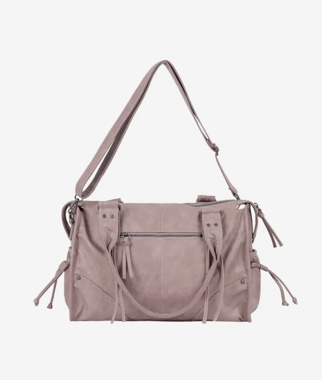 팬시클럽 벨티드 워싱 레더백 베이비핑크 상품이미지4