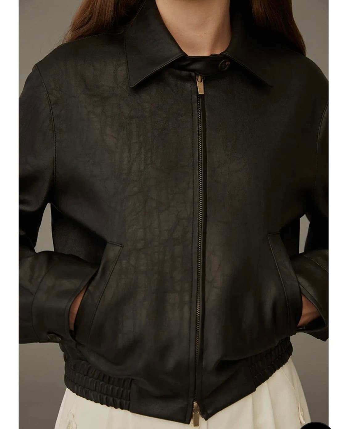 HOWUS 블랙 가죽 자켓 S 상품이미지2