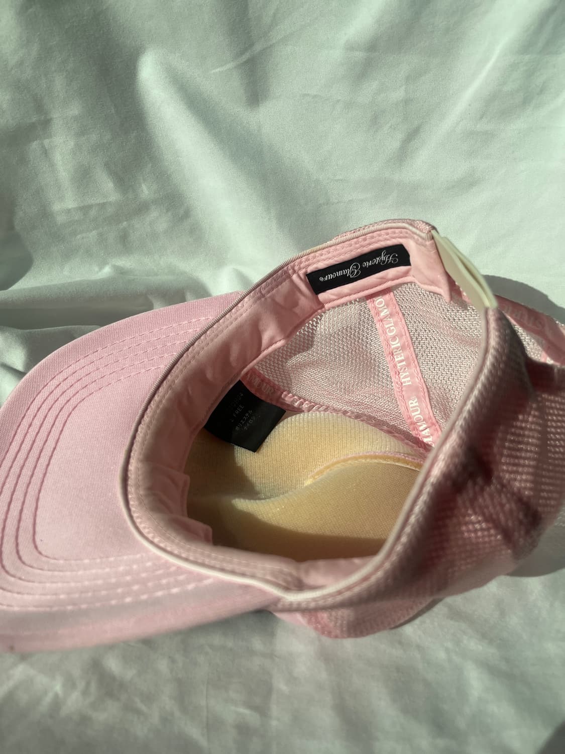 히스테릭 글래머 아카이브 퍽베어 딸기우유 베이비핑크 색 메쉬 캡 모자 상품이미지5