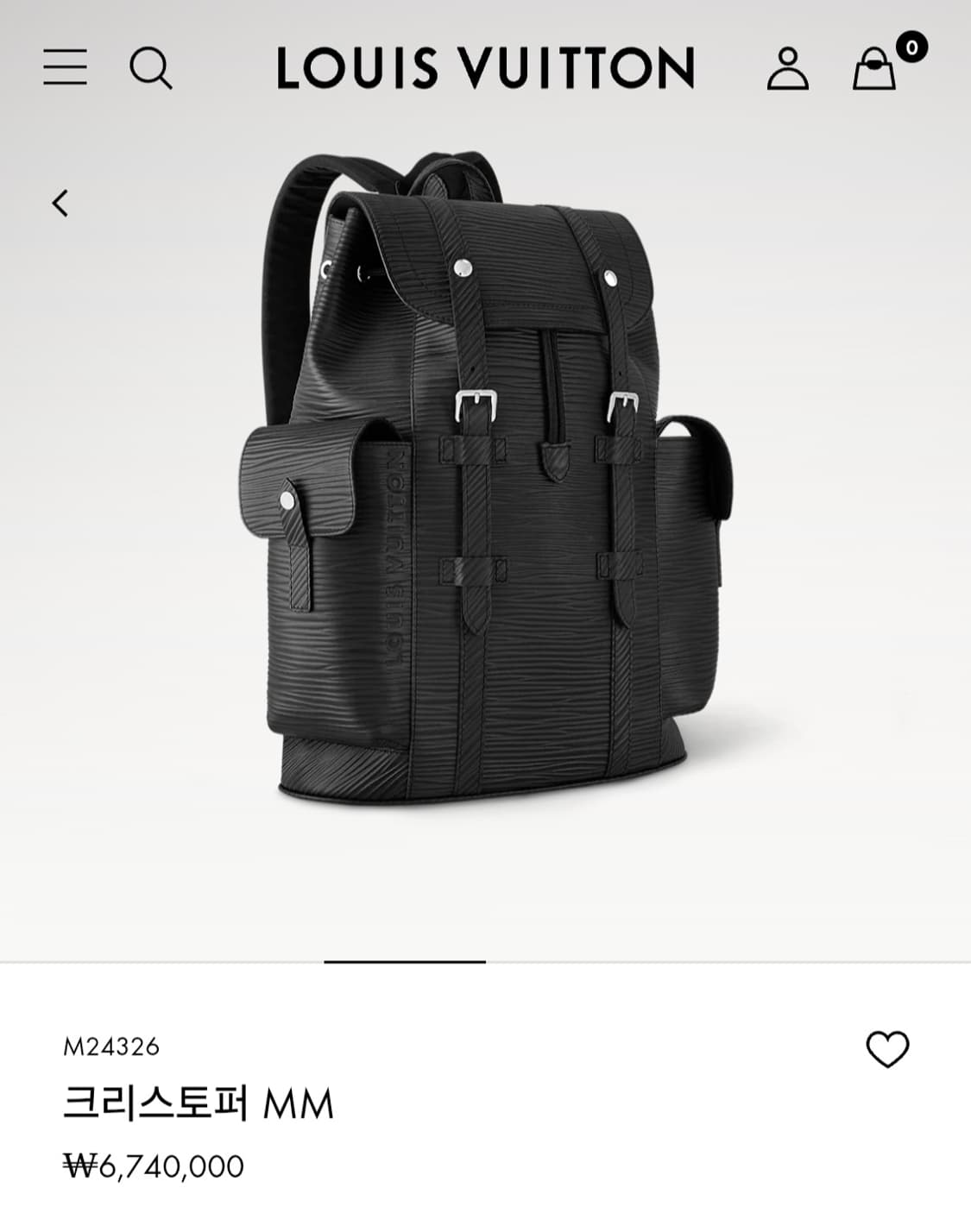 루이비통 퍼렐 한정판 크리스토퍼 백팩MM 신형 25년1월 (새상품) 상품이미지3