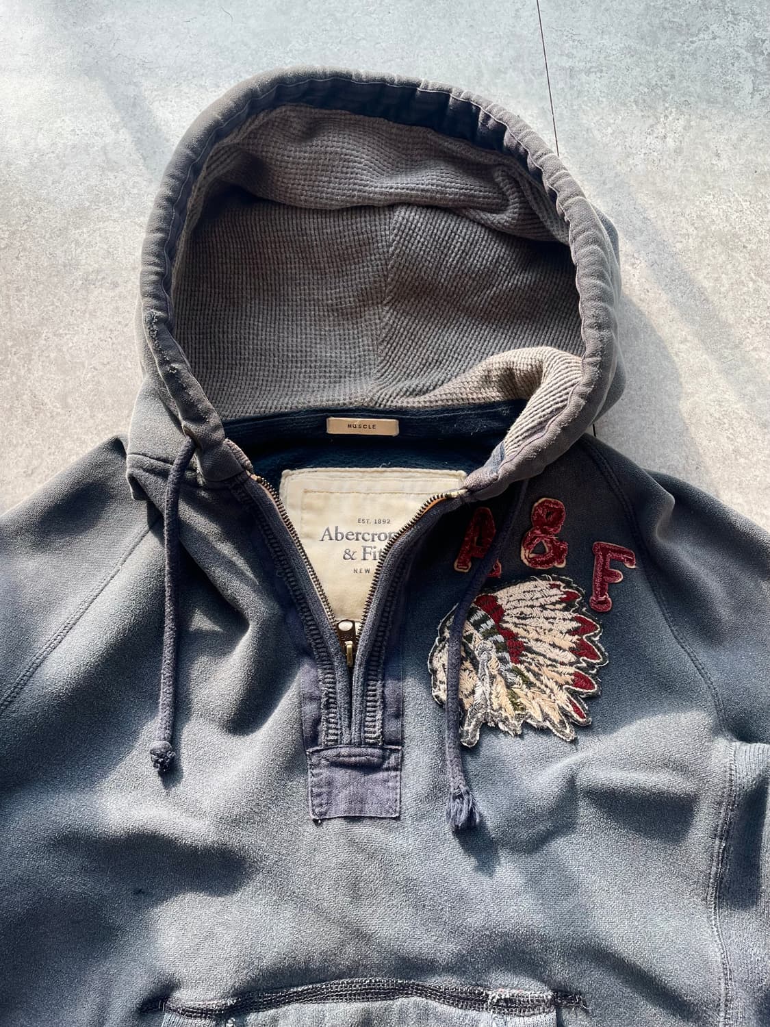 아베크롬비 피그먼트 인디안 반집업 상품이미지4