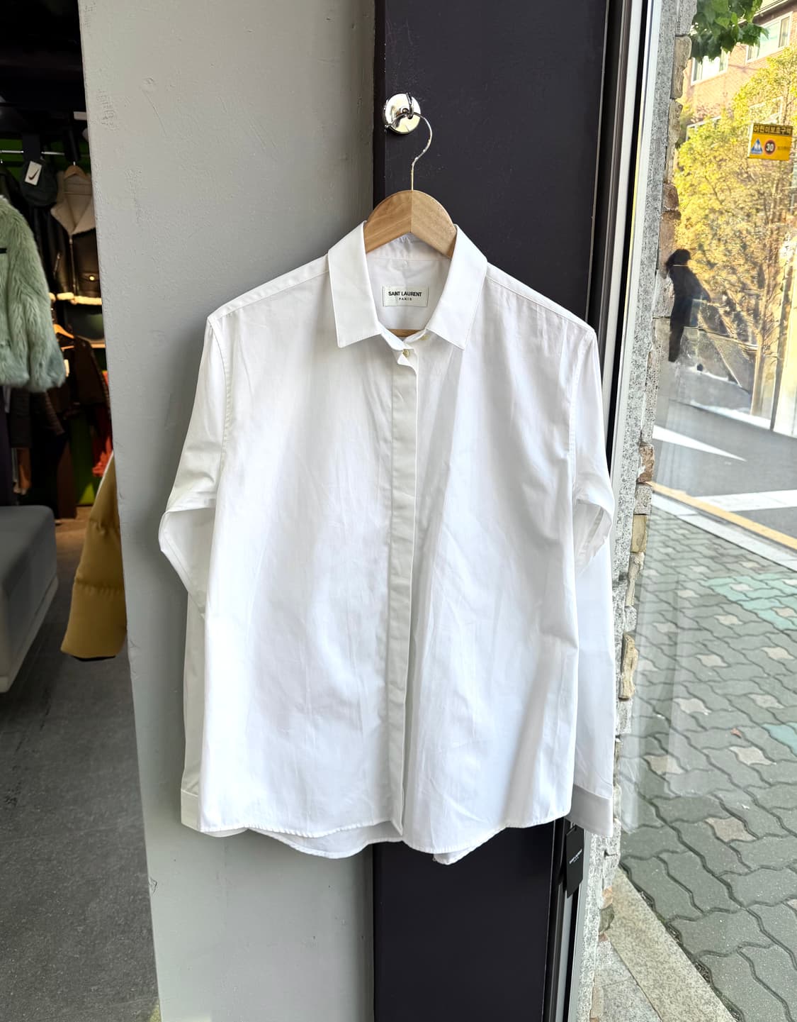 38/ 생로랑 코튼 포플린 화이트 셔츠 (새상품) 상품이미지3