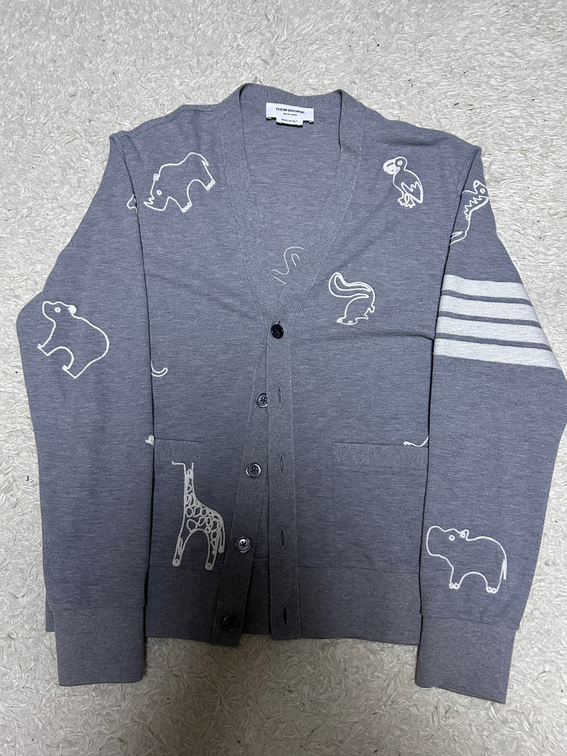 [백화점판, 2] 톰브라운 사선완장 애니멀 가디건 한정판 상품이미지1