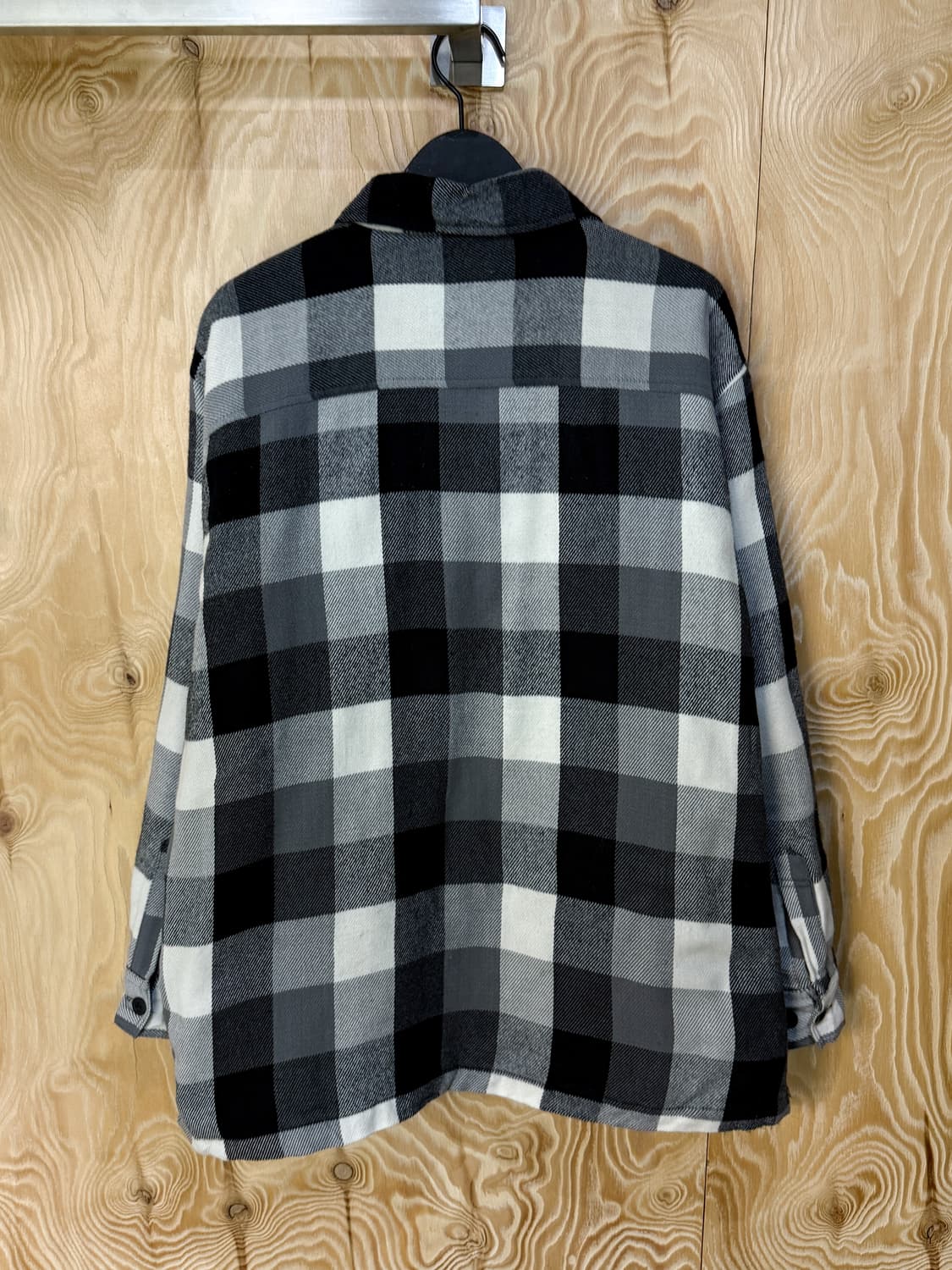 스텝투 투포켓 플란넬 체크 집업 셔츠 상품이미지4