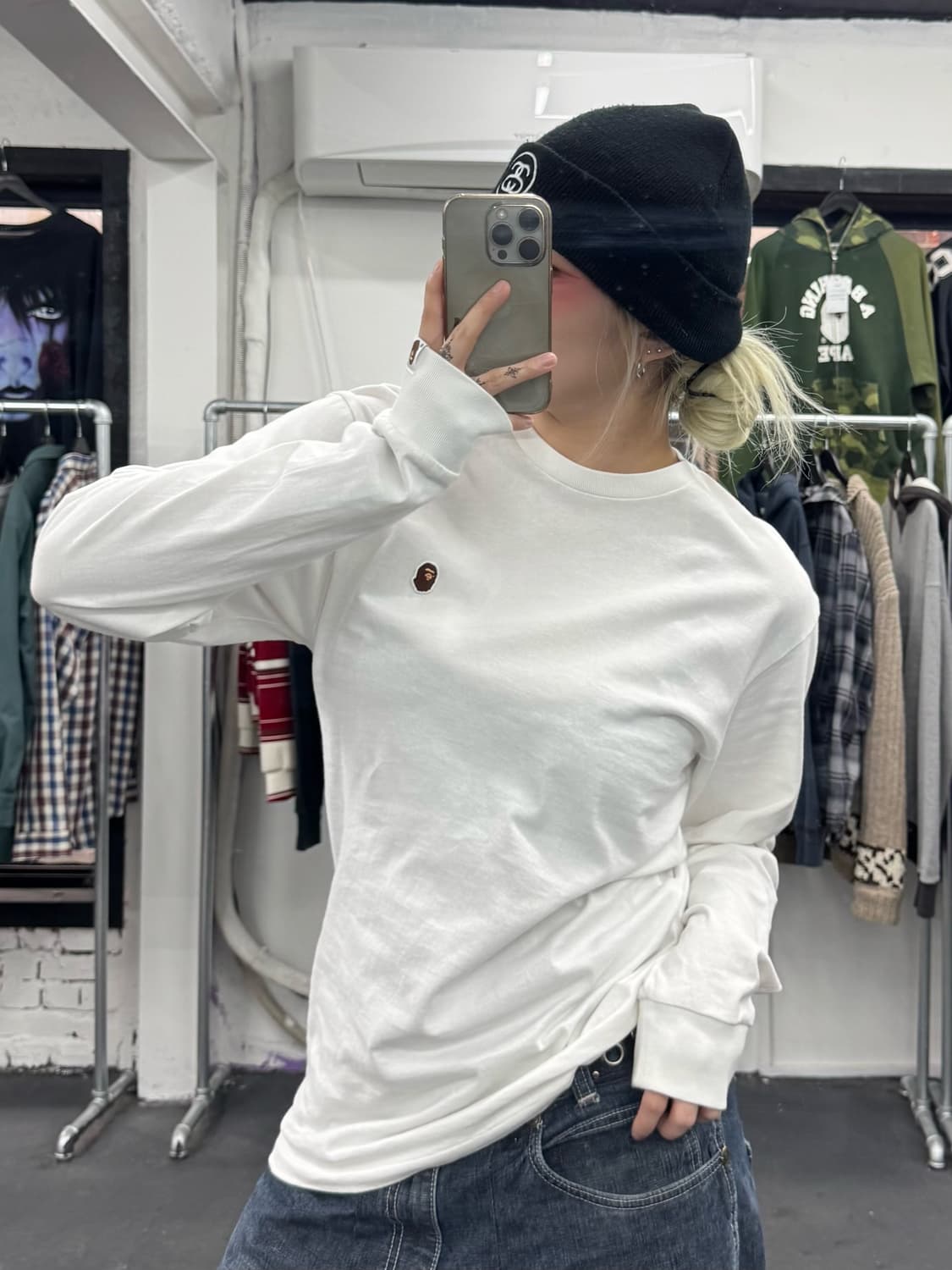 베이프 원포인트 롱슬리브  상품이미지5