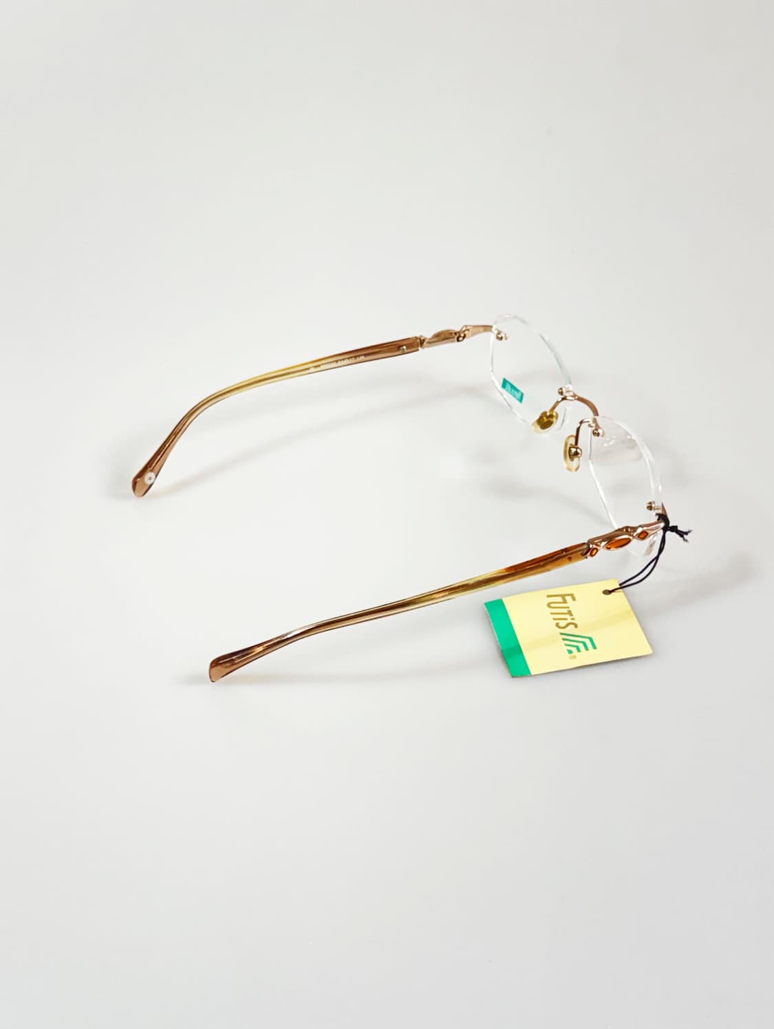 90s FUTIS 무테 스퀘어 메탈 프레임 빈티지 안경 상품이미지4