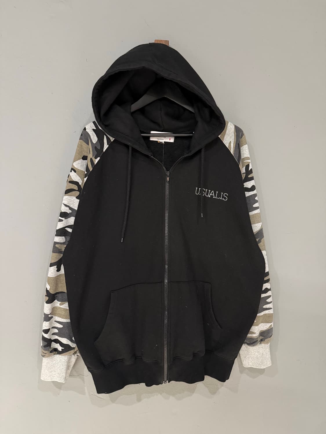 numbering cubic point camo hood zip-up 상품이미지6