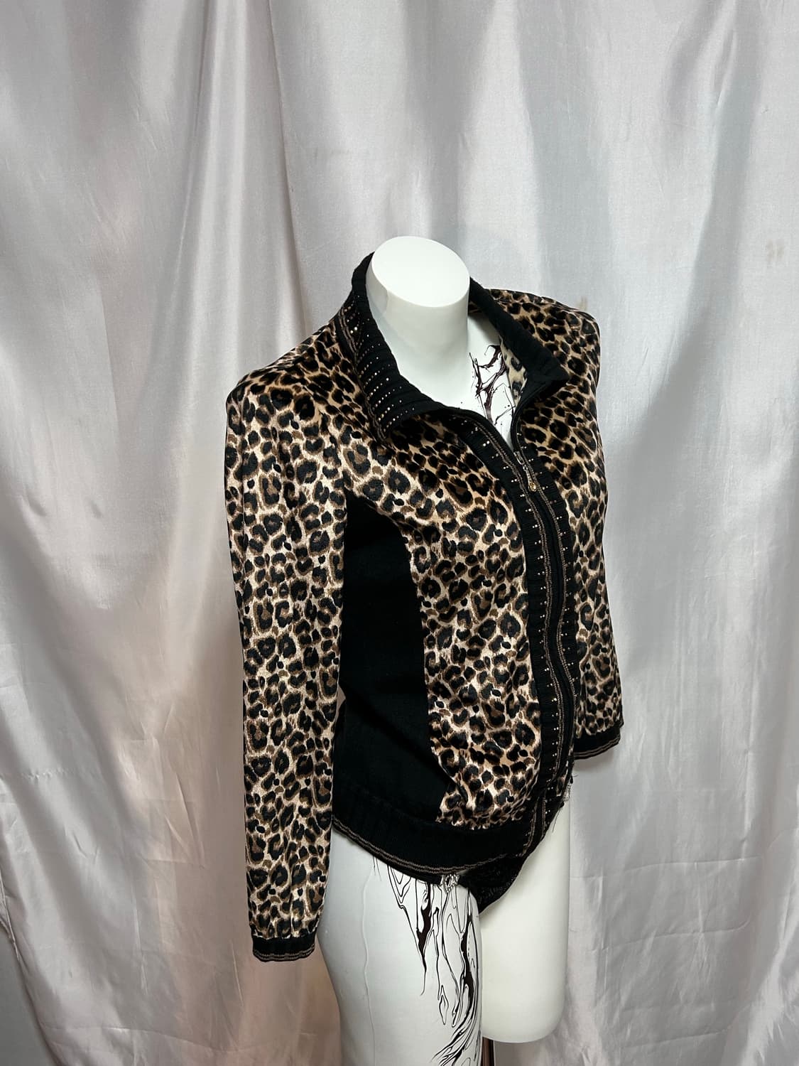 leopard gal punk cubic detailed zip-up 상품이미지5