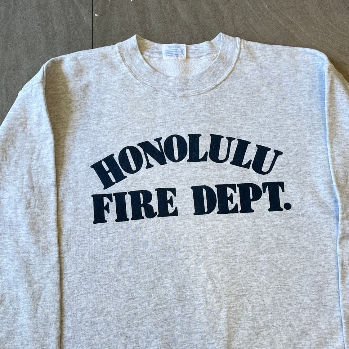 90s 미국 생산 빈티지 멜란지 프린팅 스웻셔츠 맨투매 상품이미지2