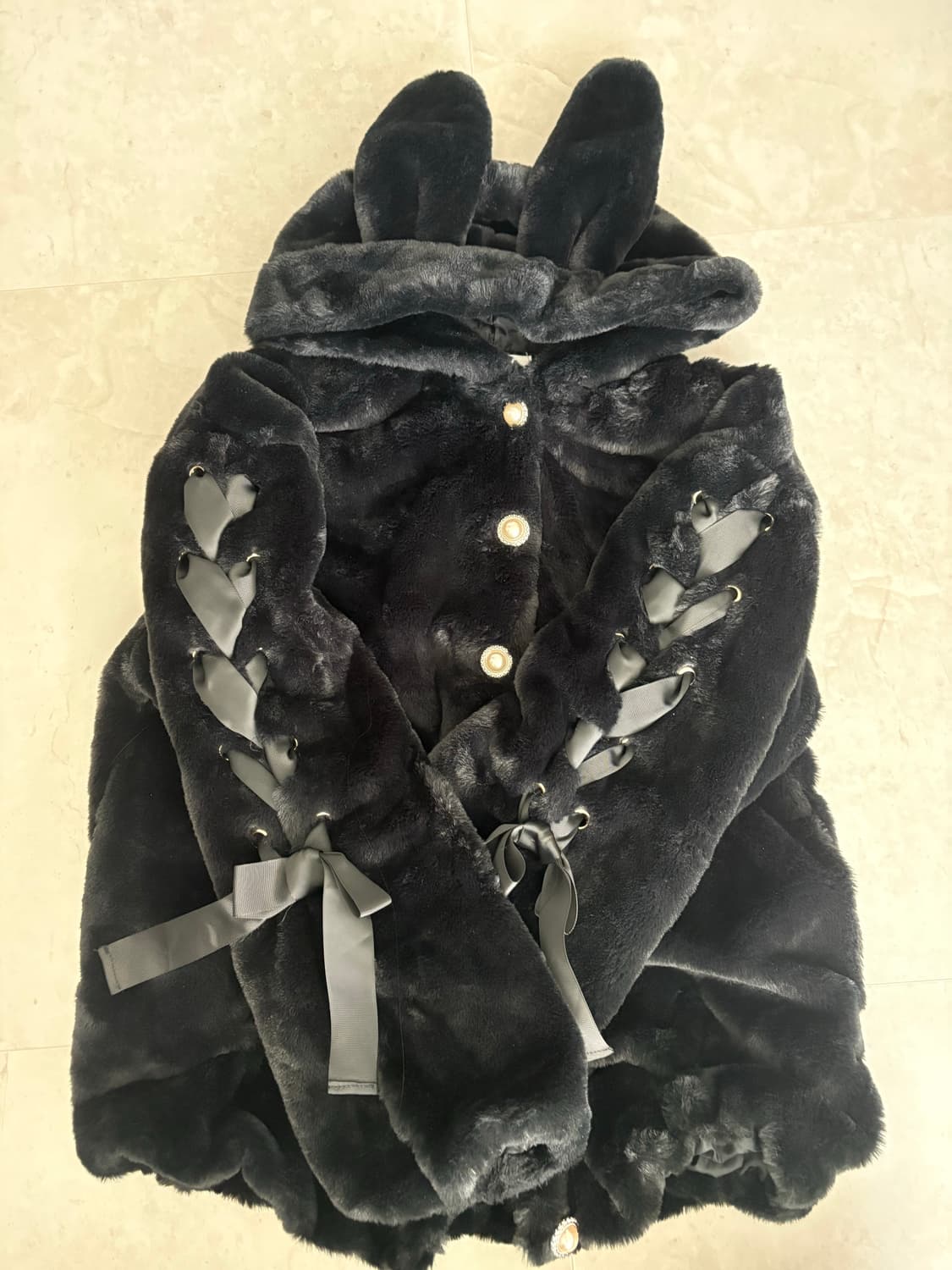 Noemie 노에미 우사기 퍼후드 상품이미지1