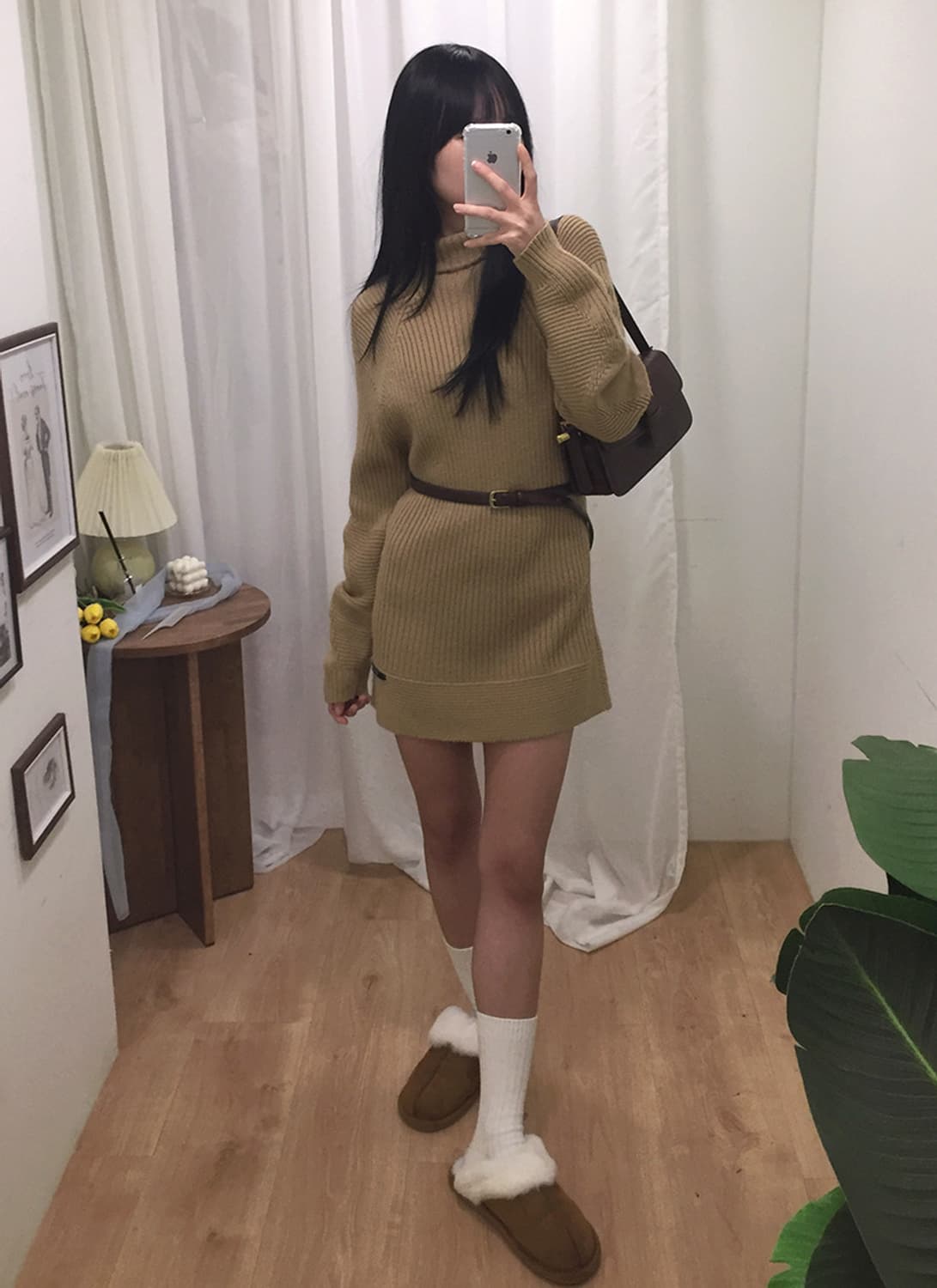 여성 구찌 모크넥 니트 원피스 95~100 상품이미지2