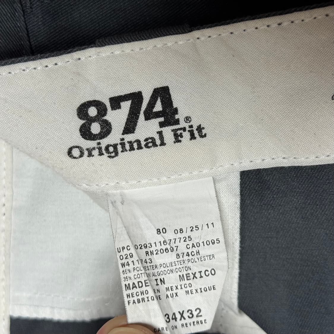 디키즈 874 그레이 34x32 사이즈 상품이미지5