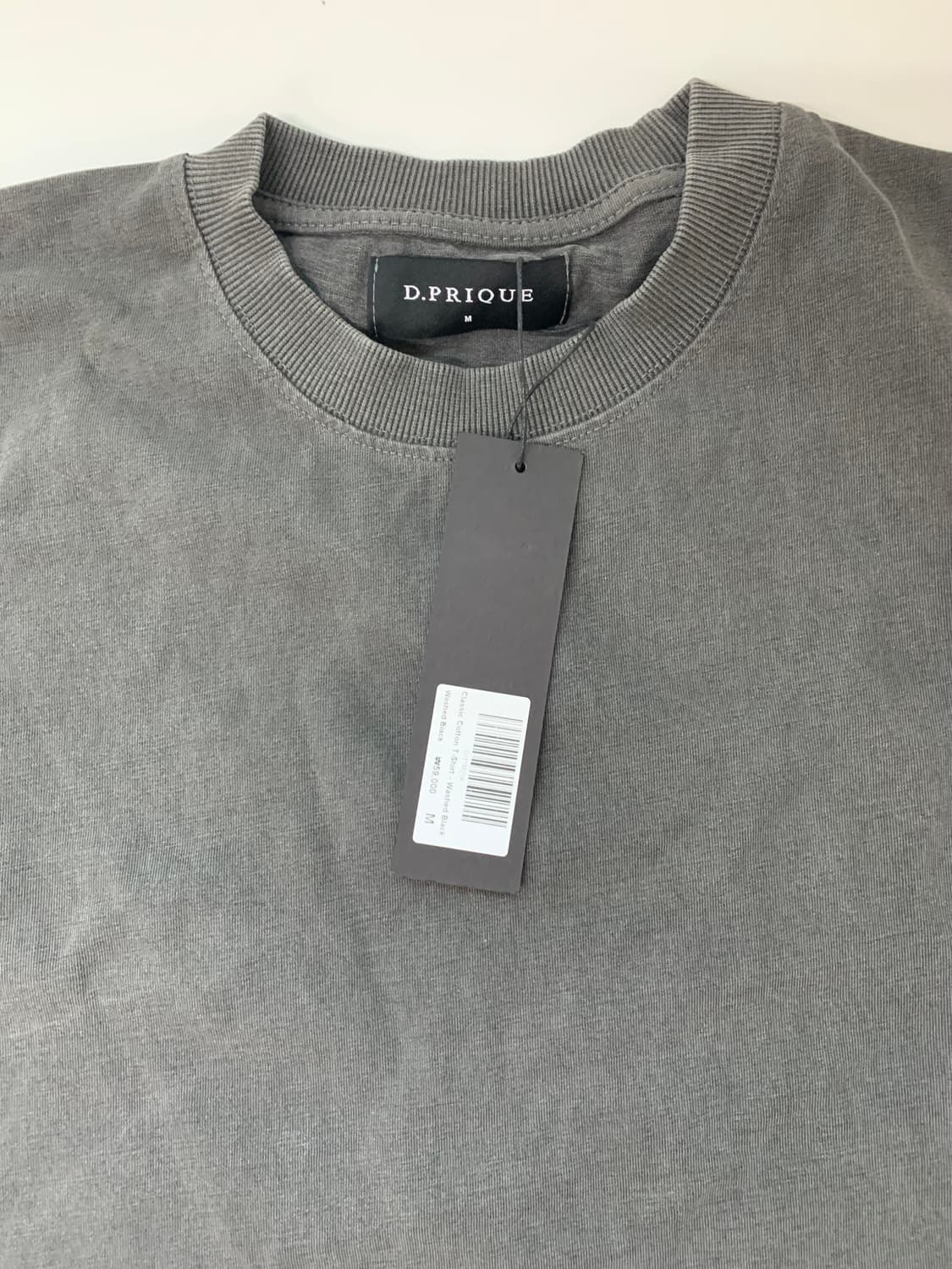 CLASSIC COTTON T-SHIRTS / WASHED BLACK 상품이미지4