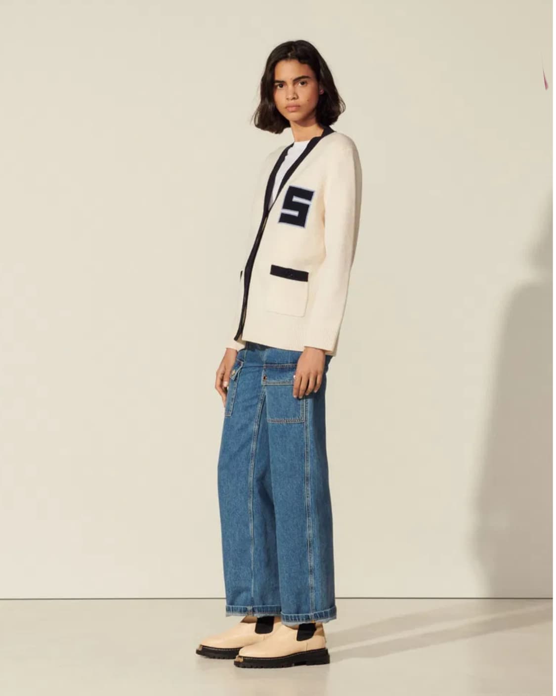 산드로 로고 가디건 상품이미지2