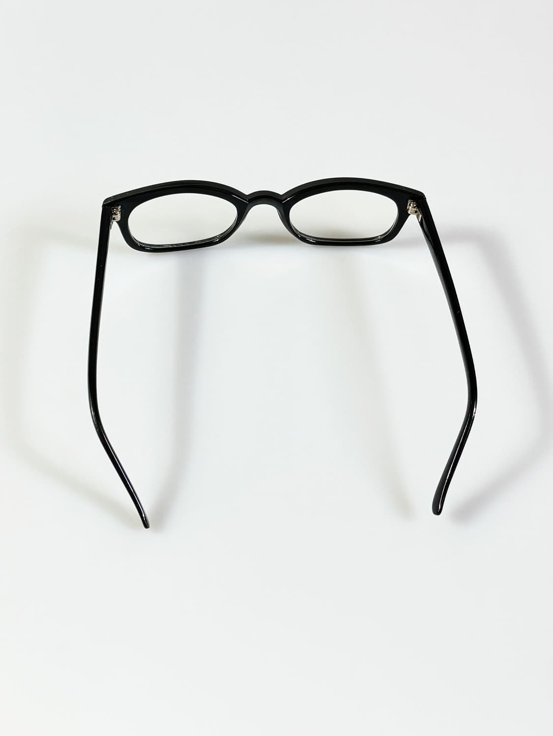 90s 블랙 뿔테 스퀘어 프레임 빈티지 안경 상품이미지5