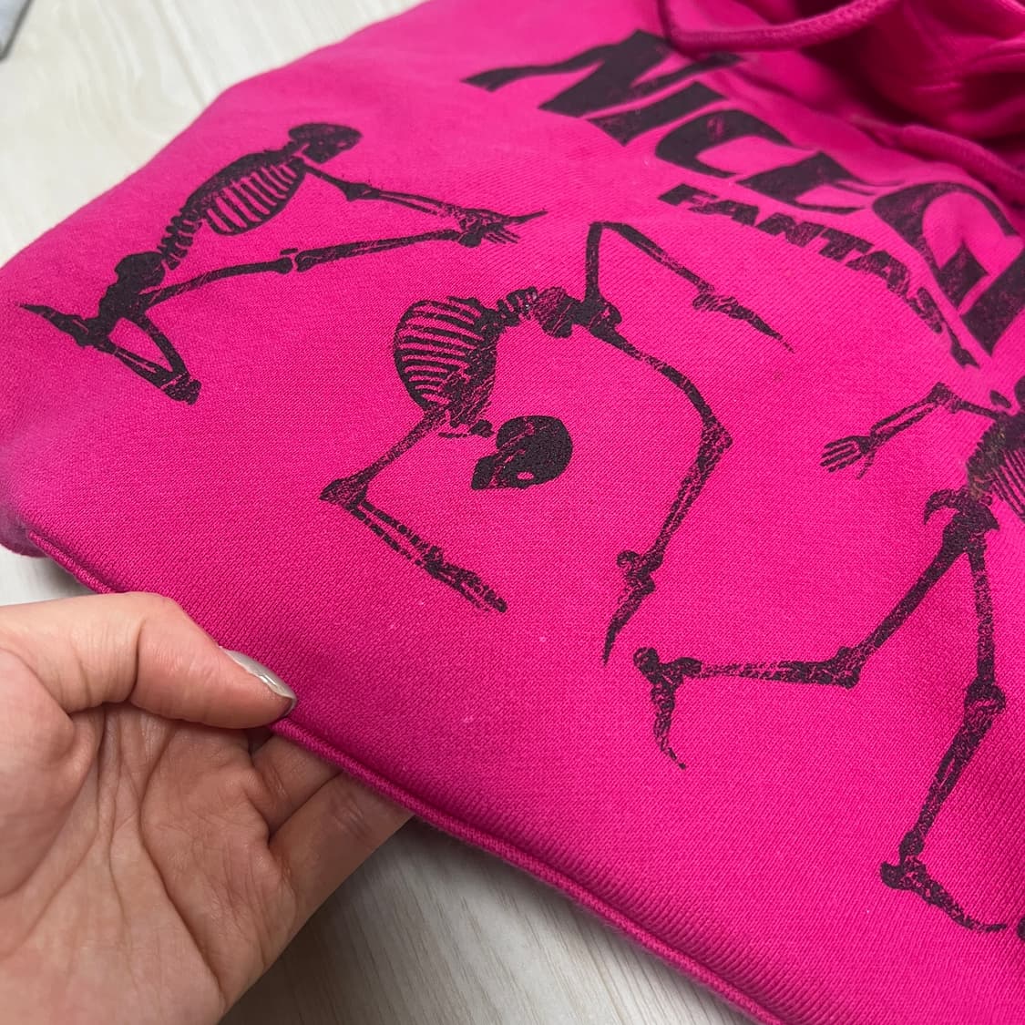 나이스고스트클럽 스켈레톤 후드티 핑크  상품이미지9