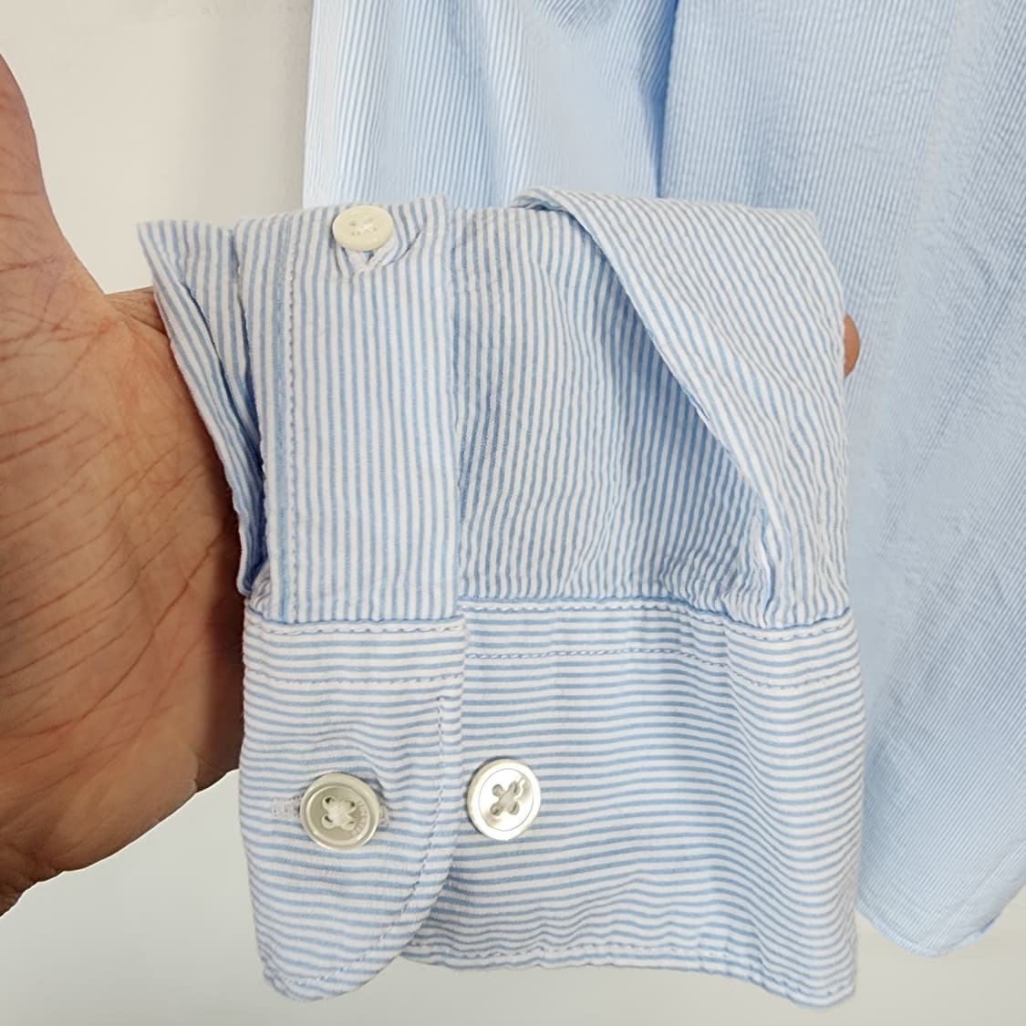 빈폴 셔츠 하늘색 스트라이프 긴팔 상품이미지5
