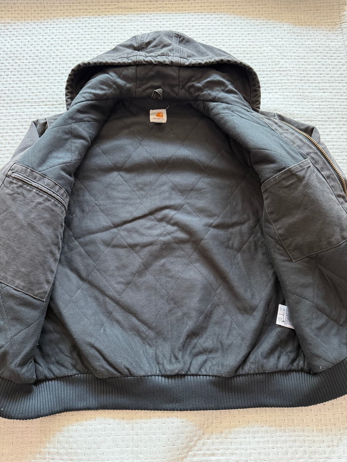 [M] 칼하트 j130 샌드스톤 덕 액티브 자켓 블랙 상품이미지5