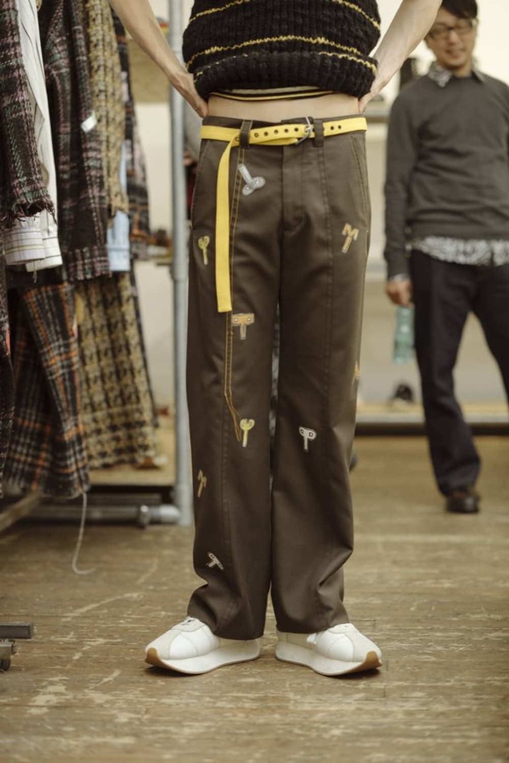 마르니 x 프랭크 나빈 키 프린트 팬츠 브라운 50 상품이미지7