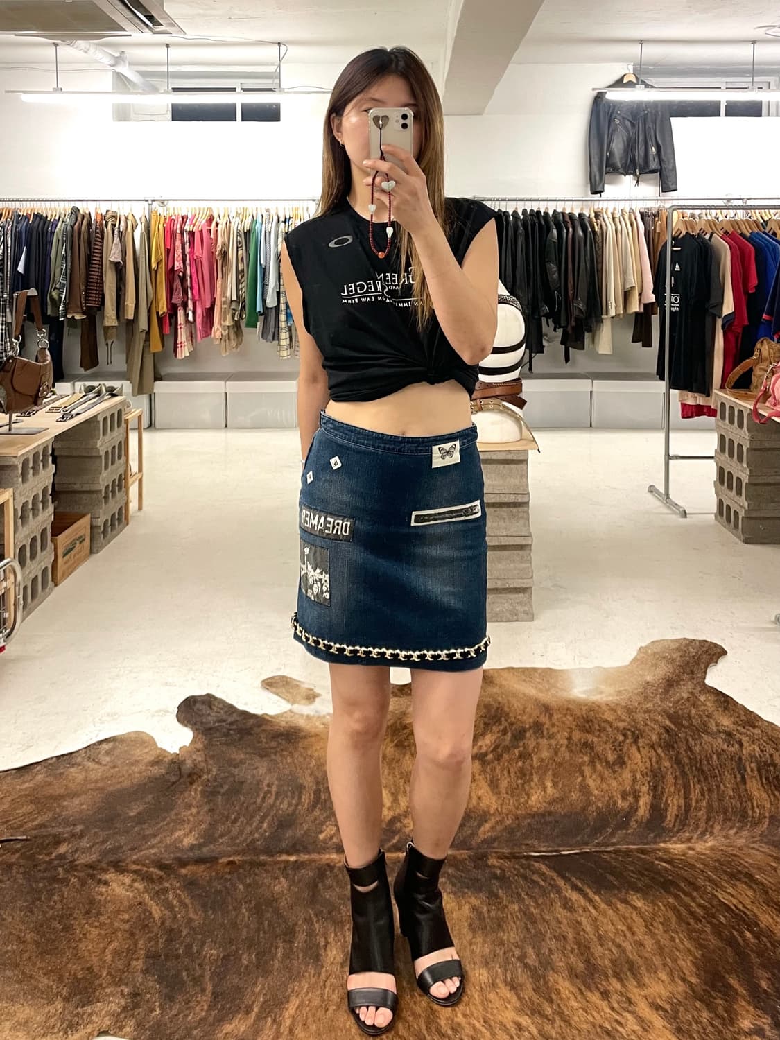 LOVE MOSCHINO punk bag chain skirt 상품이미지1