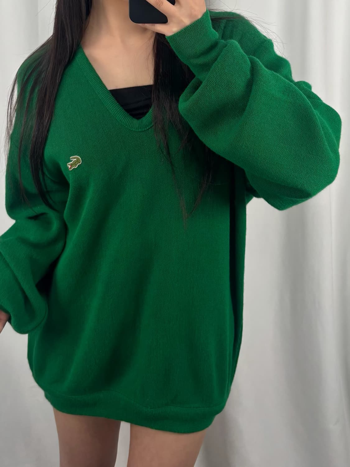 라코스테 그린 브이넥 니트 상품이미지2