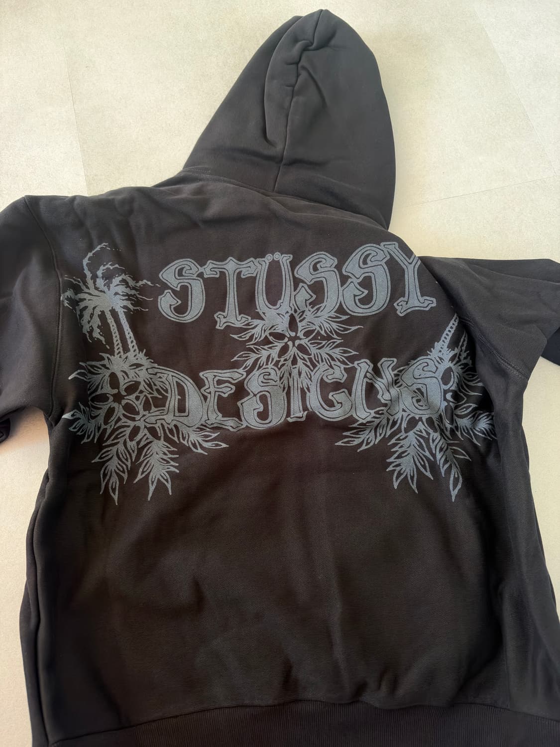 스투시 웨스 팜스 후드티(Stussy Wes Palms Hoodie) 블 상품이미지3