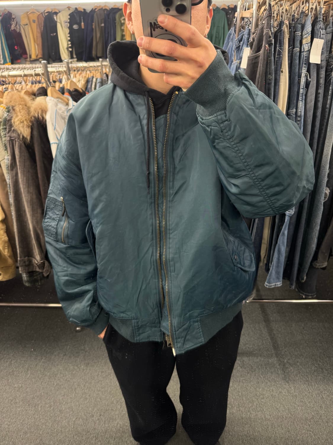 3XL)Fostex Garments 빈티지 MA-1 항공점퍼 상품이미지1