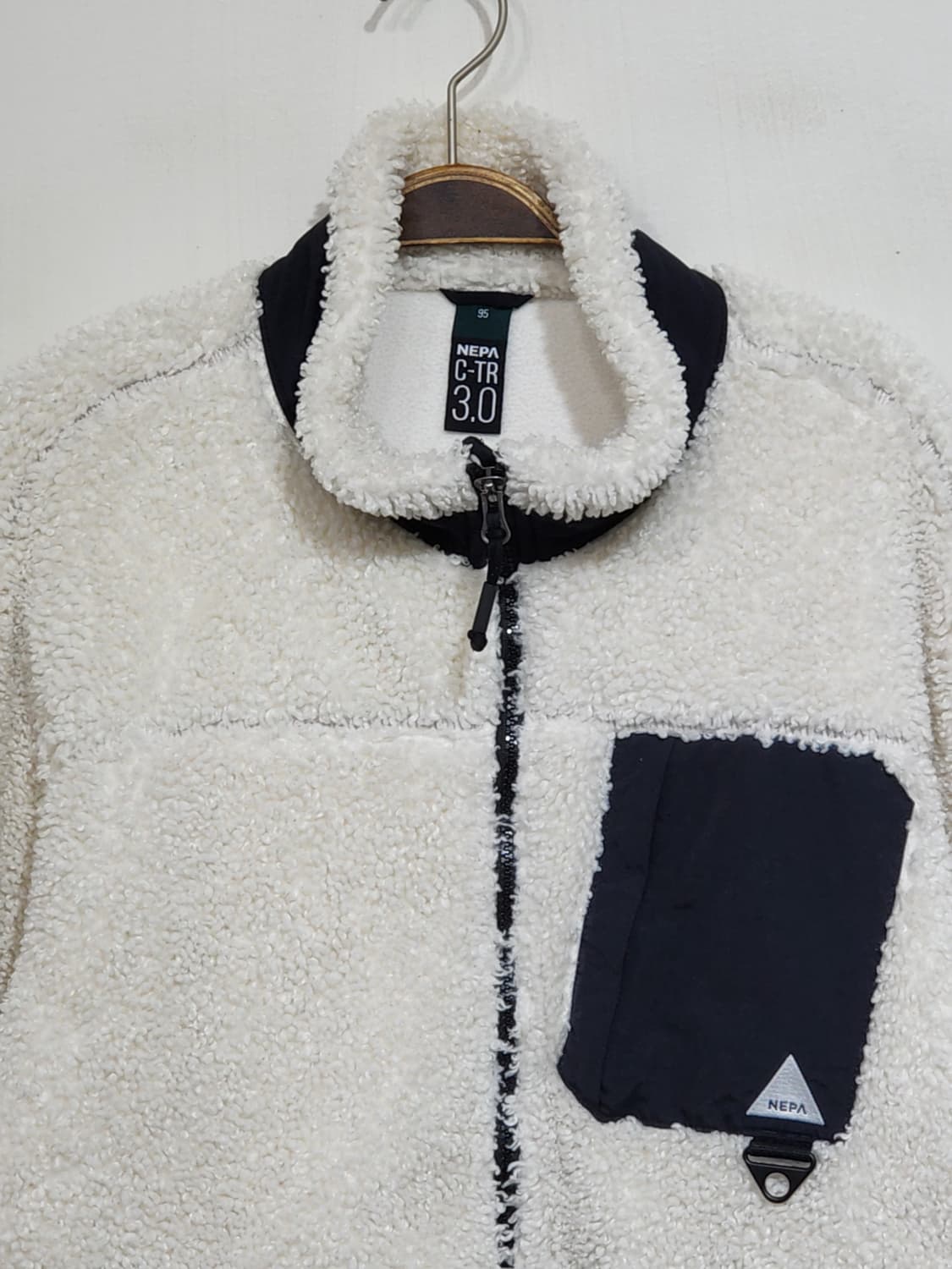 (100) 네파 후리스 점퍼 화이트 뽀글이 플리스 자켓  상품이미지2