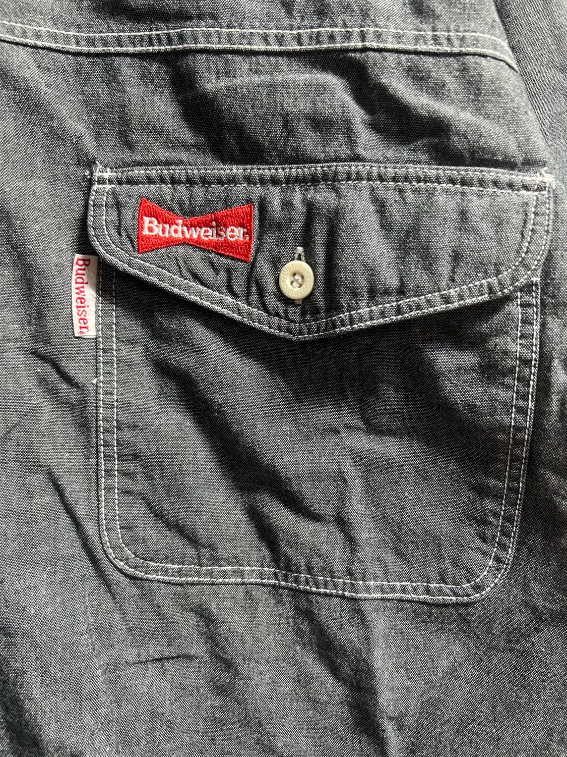 빈티지 버드와이저 워크 데님셔츠 상품이미지3