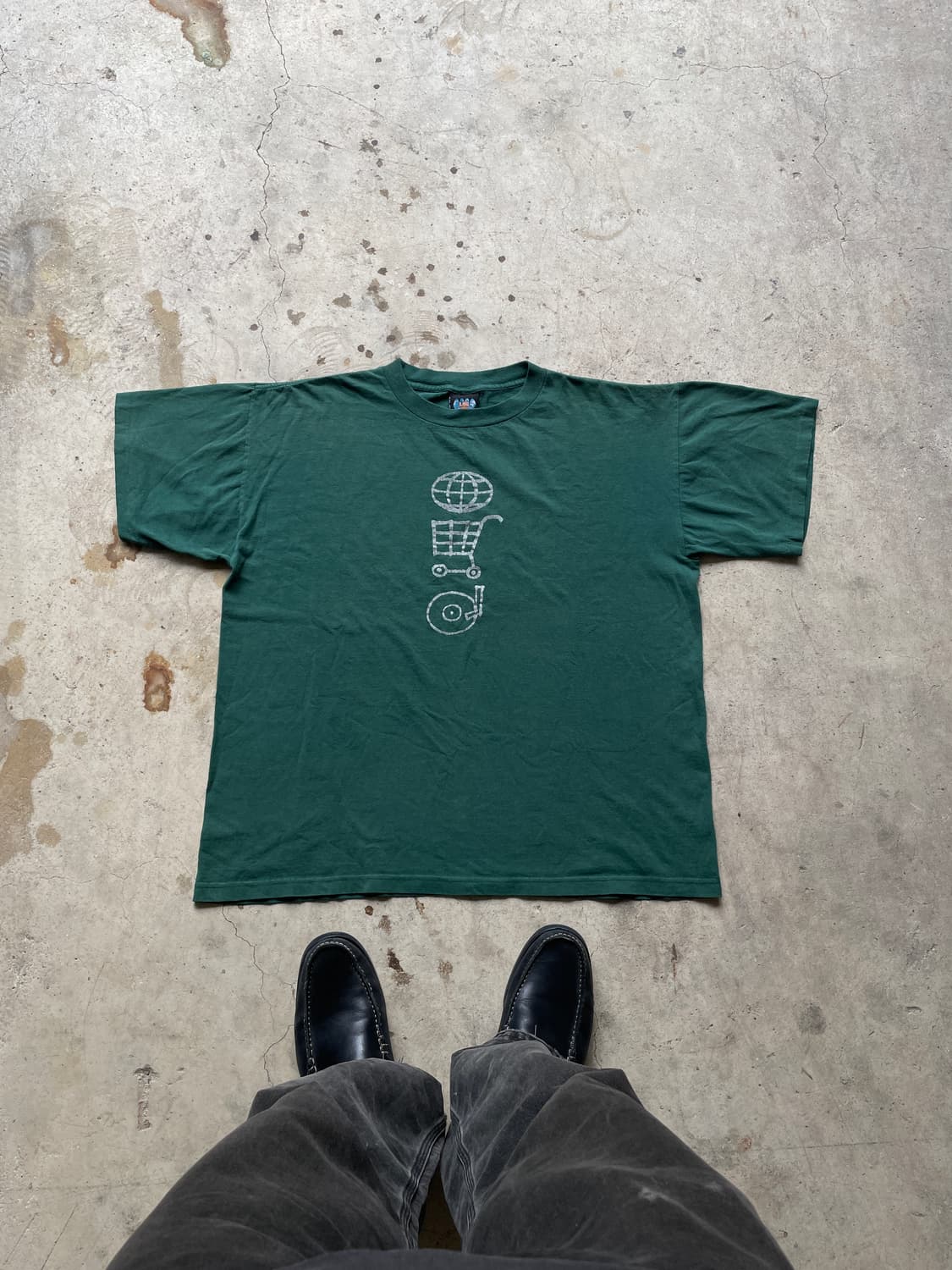 90s U2 pop mart tour og green t-shirt 상품이미지2