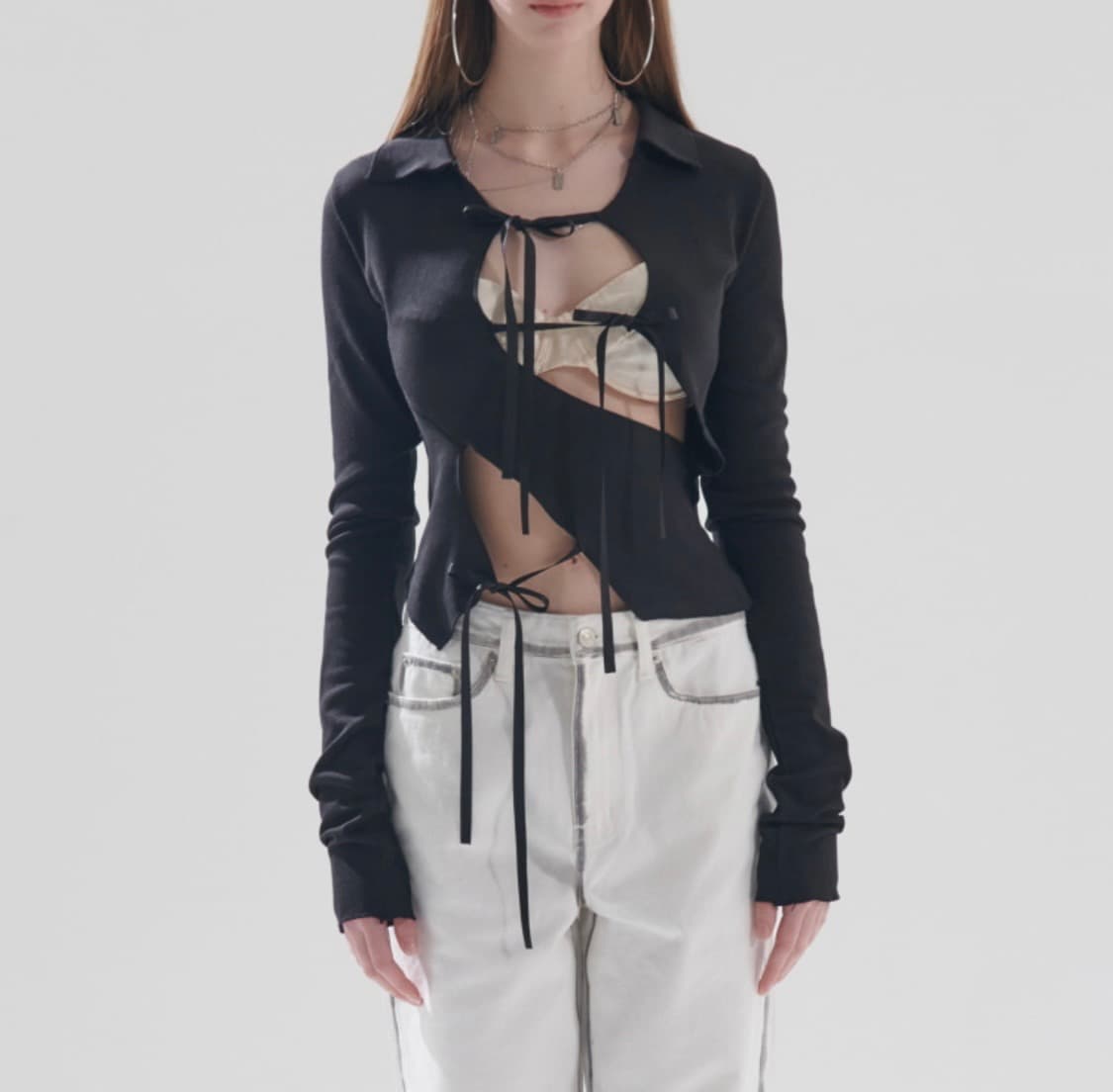 RIBBON COLLAR T-SHIRT 상품이미지5