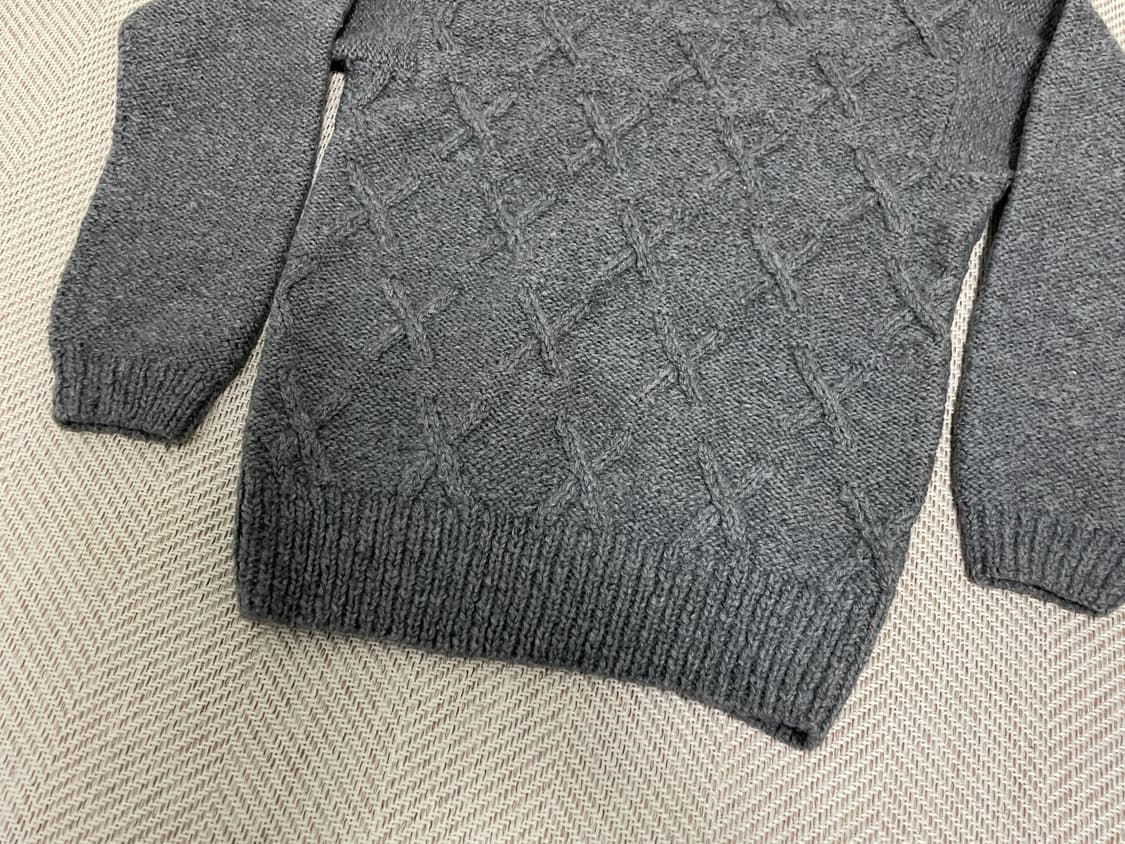빈티지 핸드메이드 헤비 그레이 니트 J03513 상품이미지6
