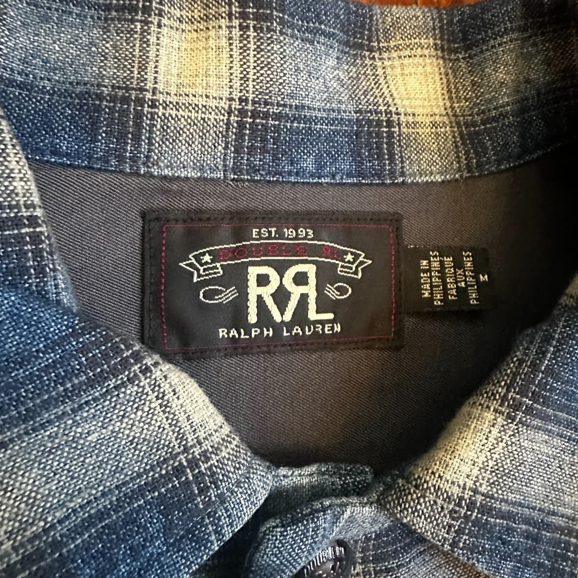 90s RRL 더블알엘 플란넬 체크 오버셔츠 상품이미지4