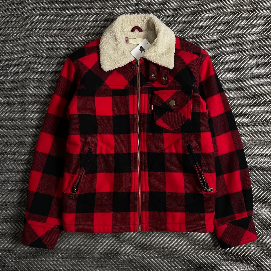 리바이스 타탄체크 버팔로 쉐르파 트러커 자켓 y 2886 상품이미지2
