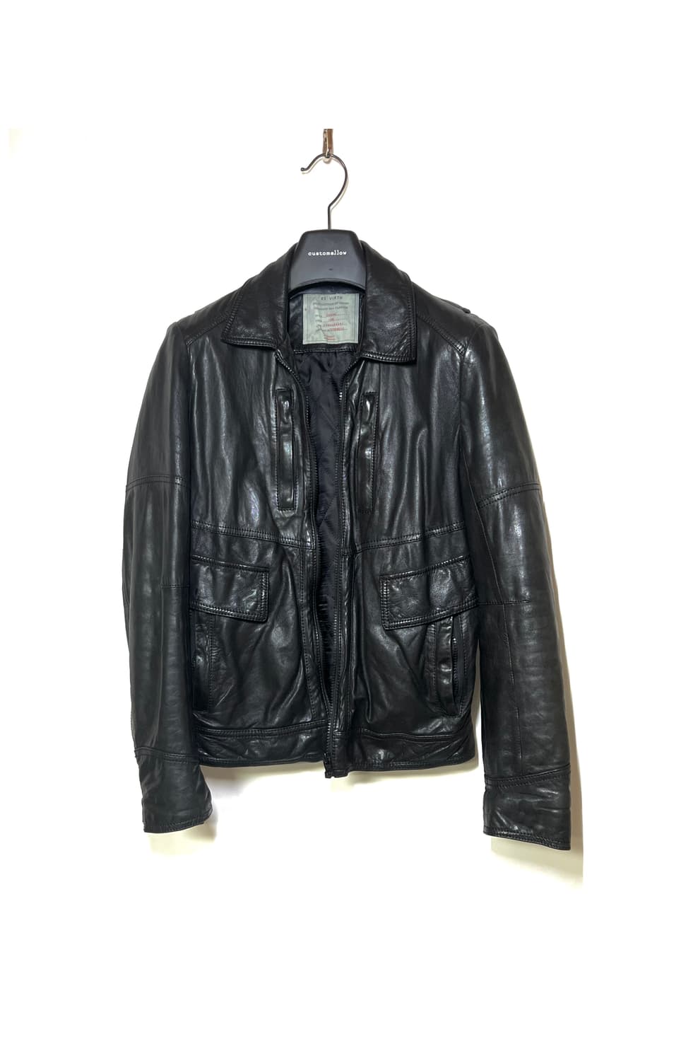 인터메조  양가죽 가죽자켓 밀리터리 필드자켓 블랙 90~95사이즈 상품이미지1