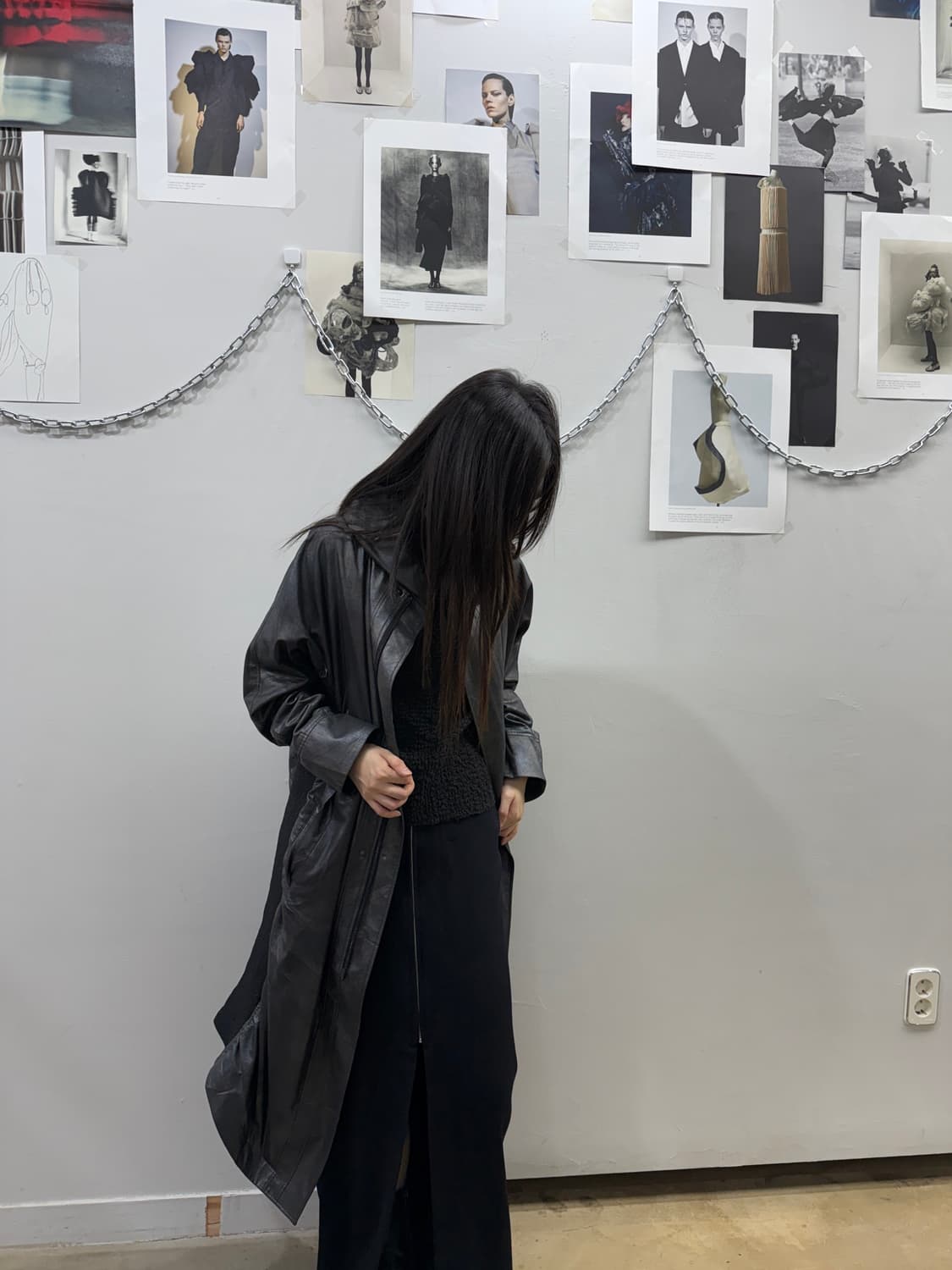 이세이미야케 아카이브 비건레더 맥시 코트 상품이미지6
