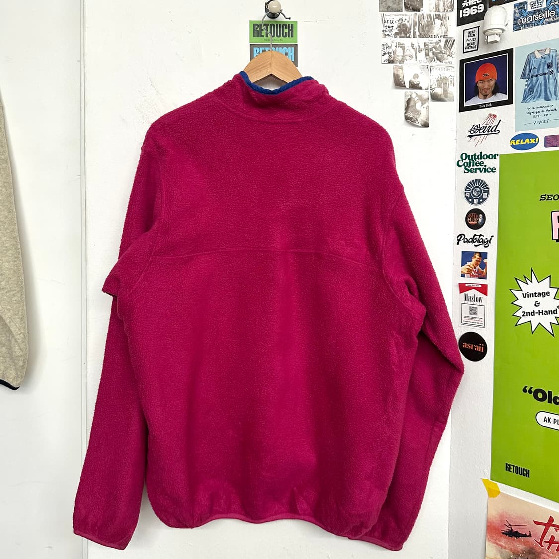 80‘s 파타고니아 신칠라 스냅티 ’핑크/블루‘ 상품이미지9