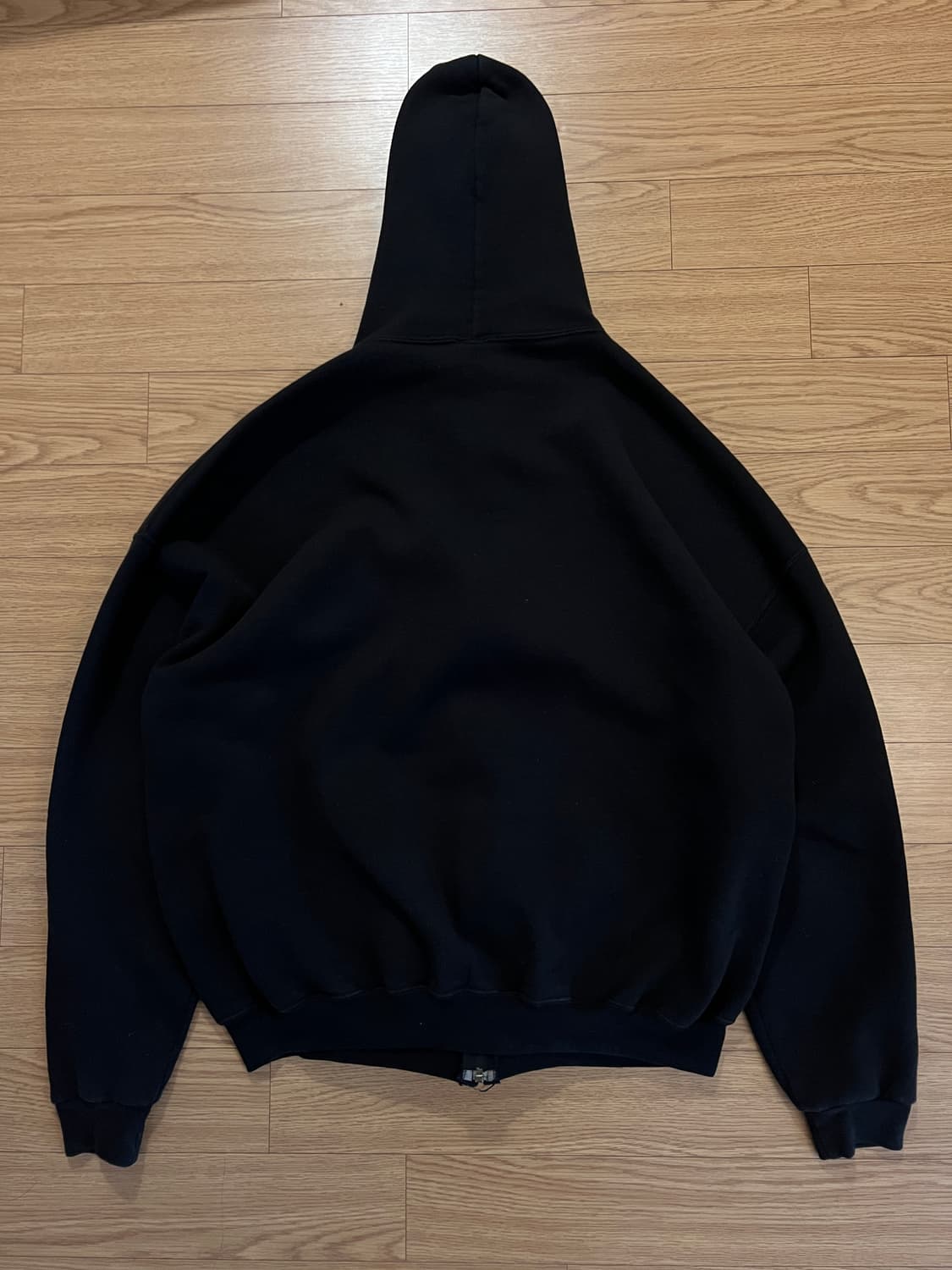 90s 러셀 빈티지 후드집업 블랙 XXL (우주매물) 상품이미지5