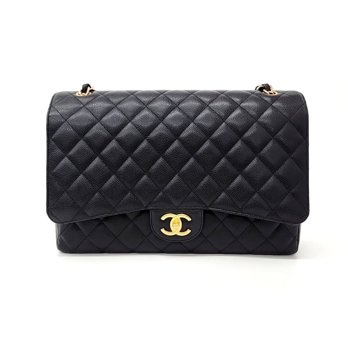 샤넬 클래식 플랩 맥시 캐비어 금장 15번대/ 정품 / 전체 클리 상품이미지1