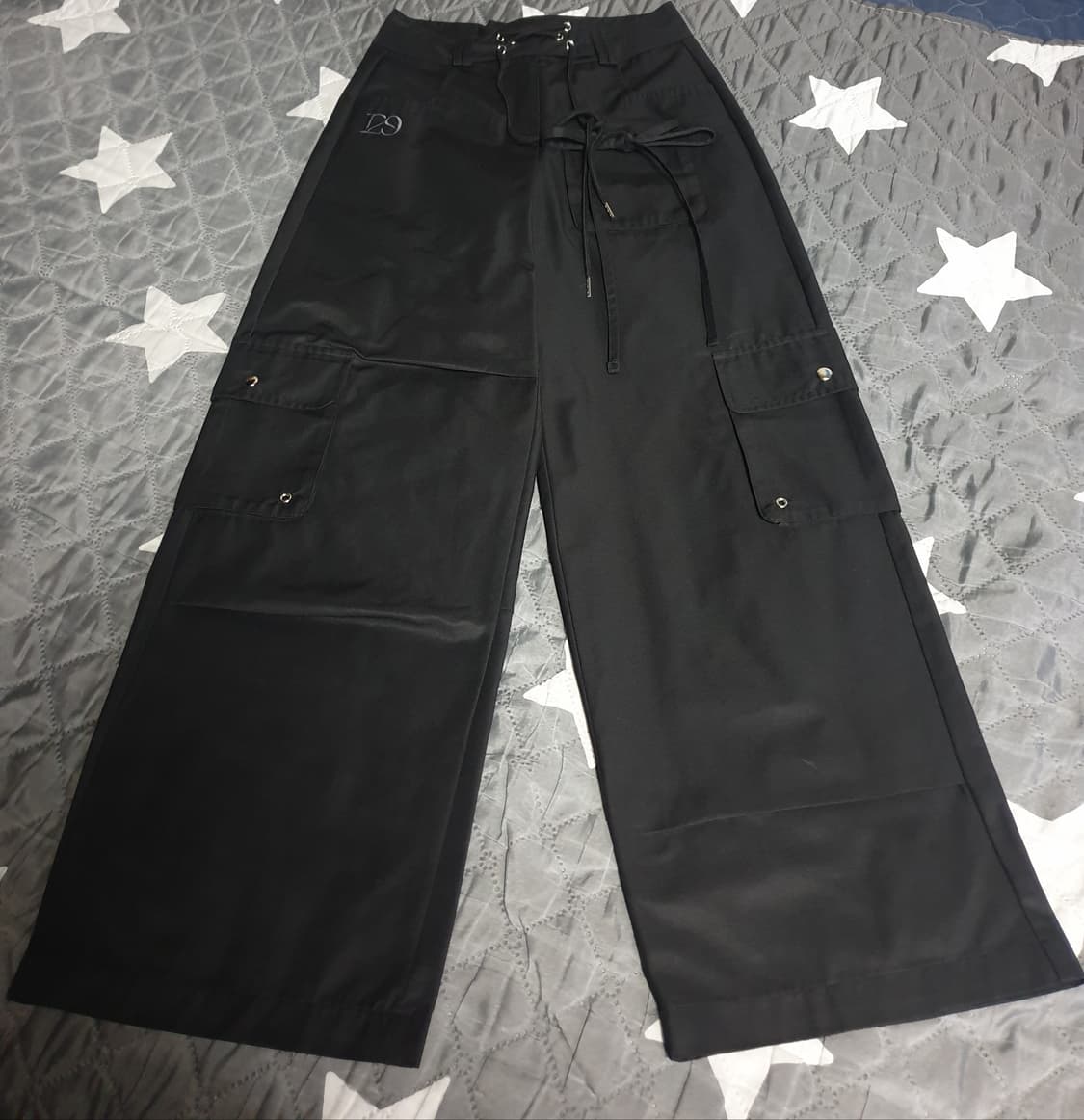 일리고 129 세미와이드 멀티포켓 카고 파라슈트 팬츠 블랙 (S) 상품이미지1