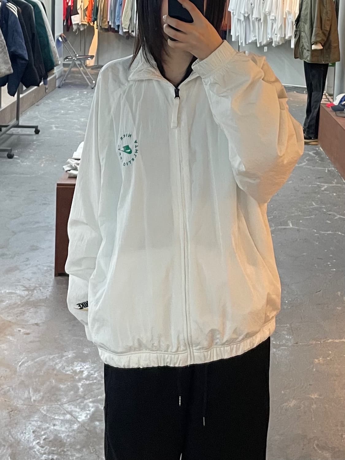 나이키 우븐 백로고 화이트 바람막이 자켓 H1537 상품이미지1
