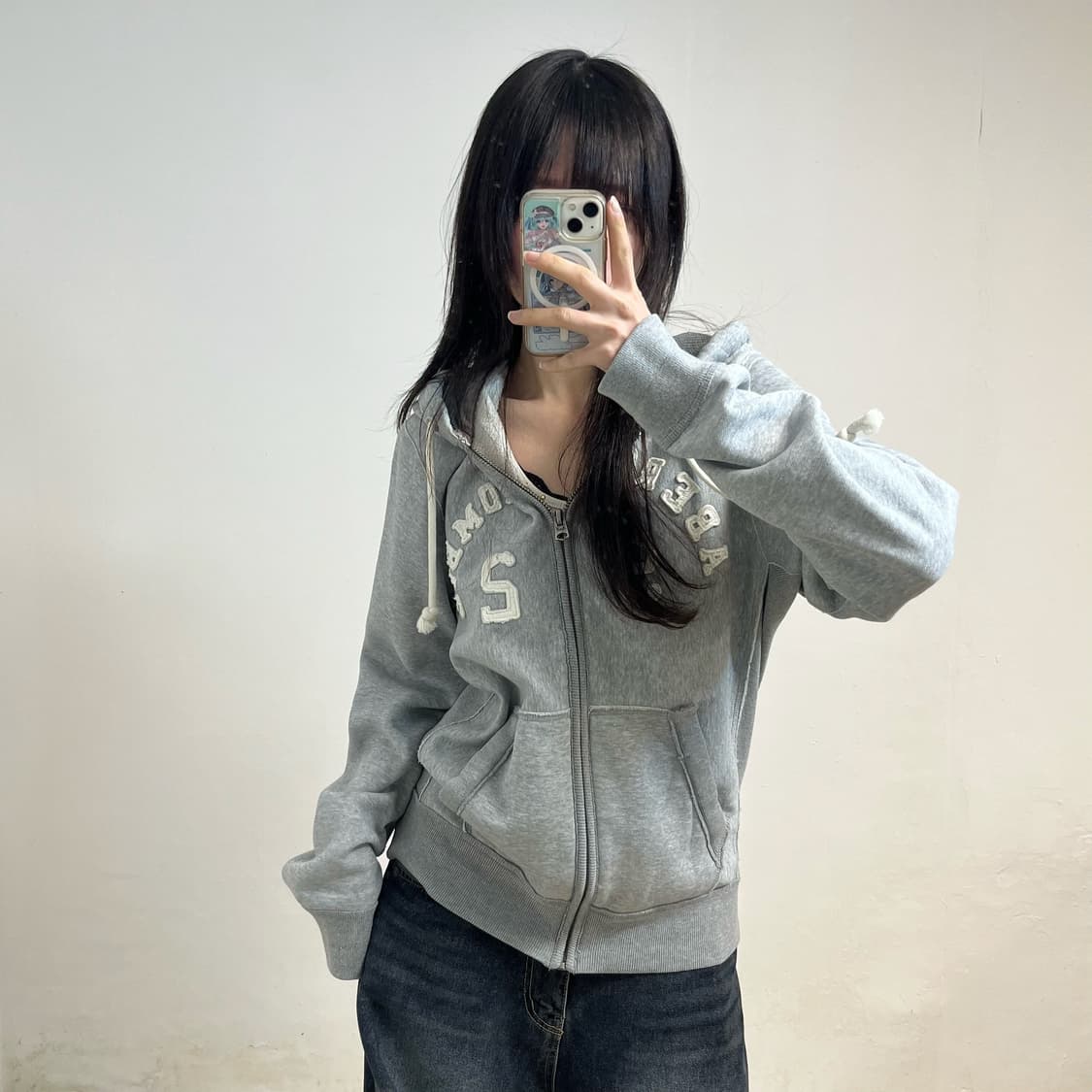 Abercrombie grey hoodie zip-up 상품이미지1